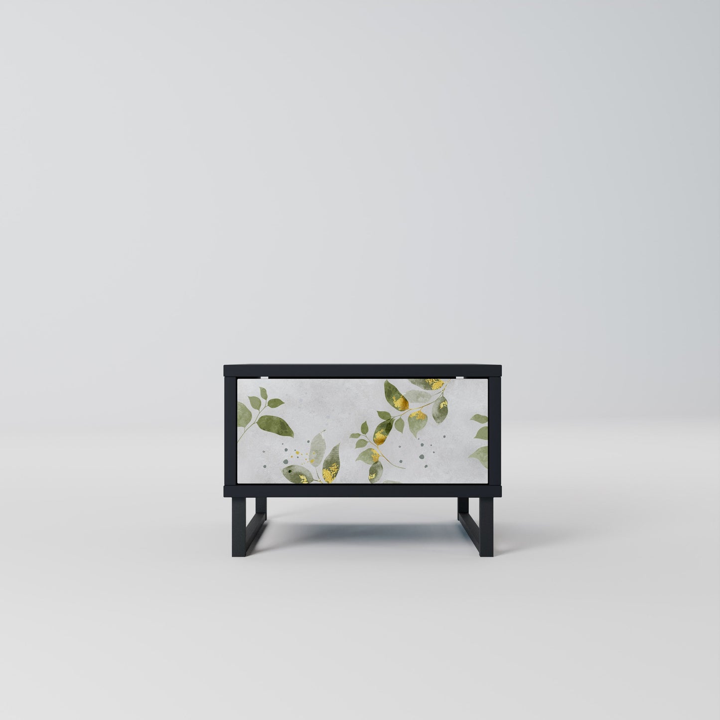 ELEGANT BOTANICS Nightstand in Black Finish