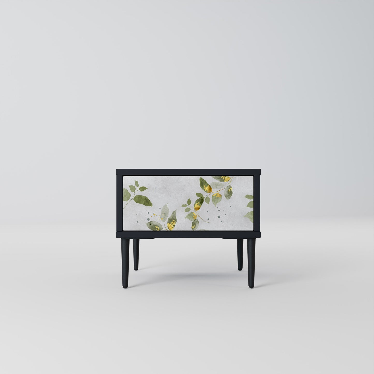 ELEGANT BOTANICS Nightstand in Black Finish