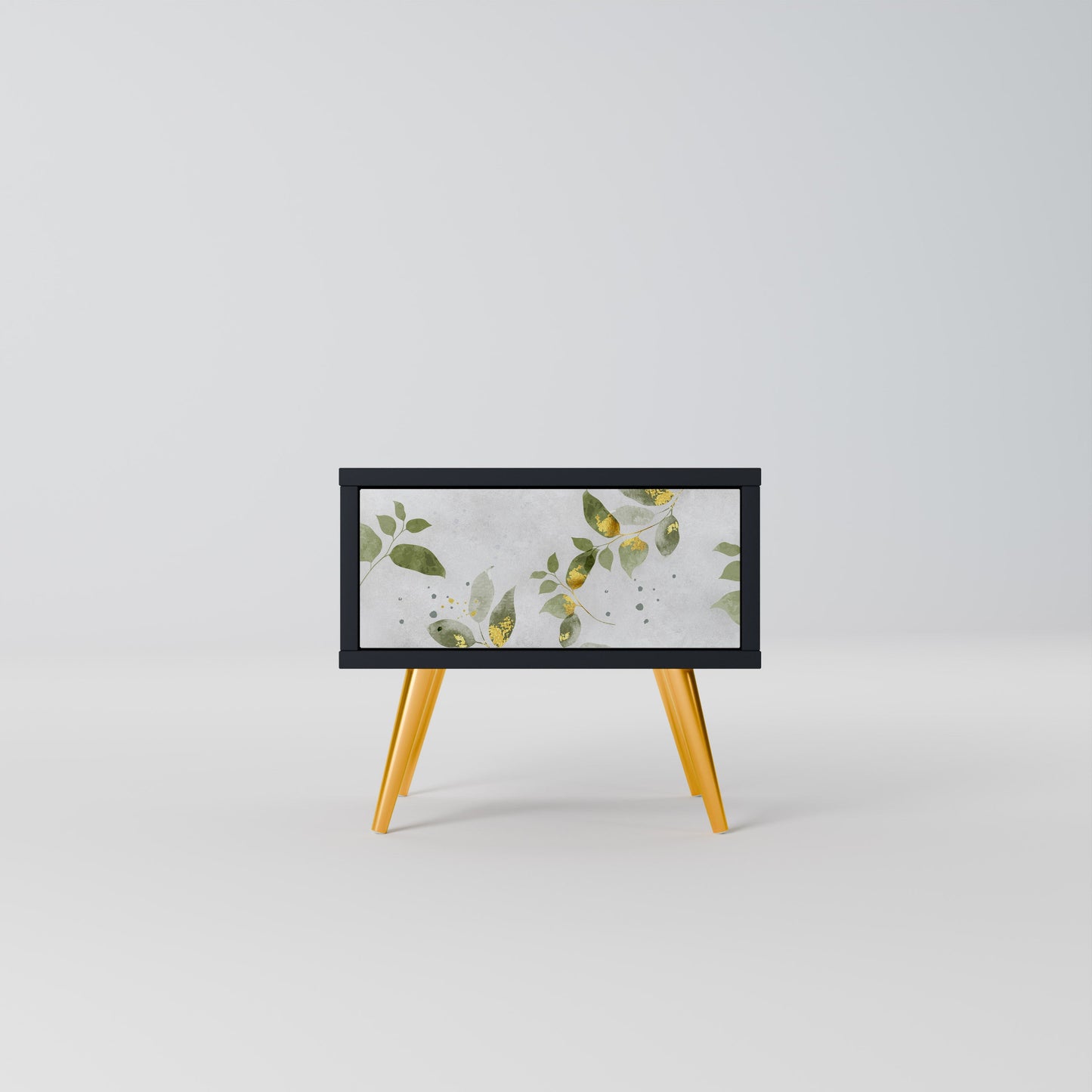 ELEGANT BOTANICS Nightstand in Black Finish