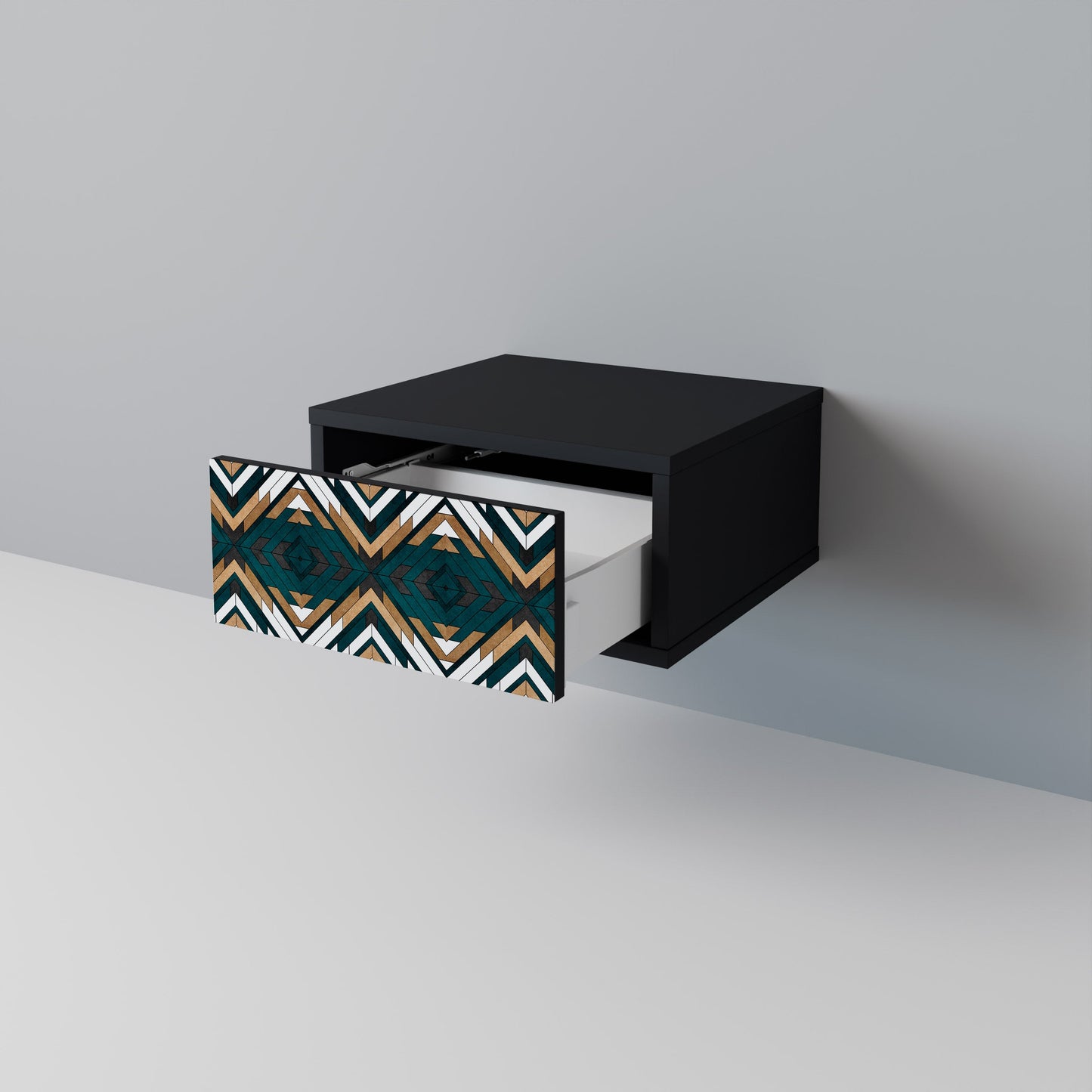 ARTISTIC GEOMETRI Nattduksbord i svart finish