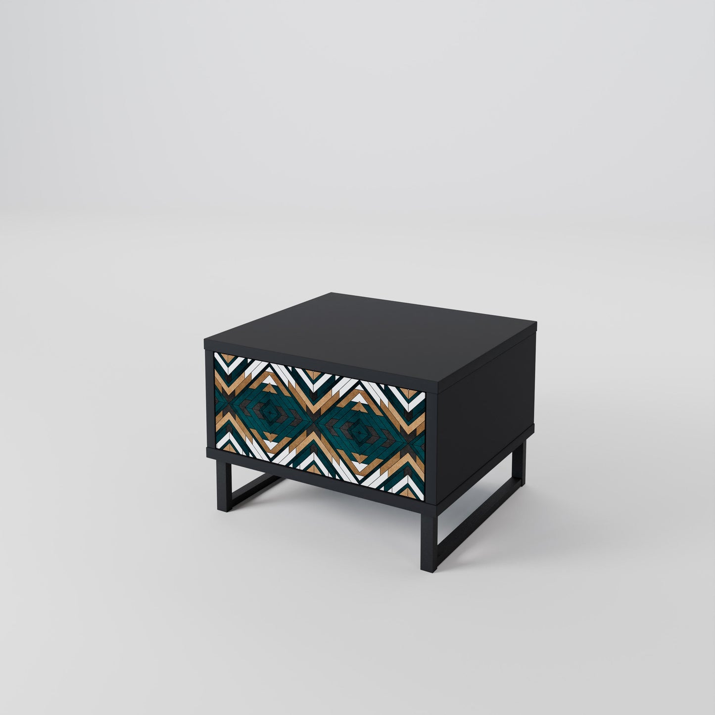 ARTISTIC GEOMETRI Nattduksbord i svart finish