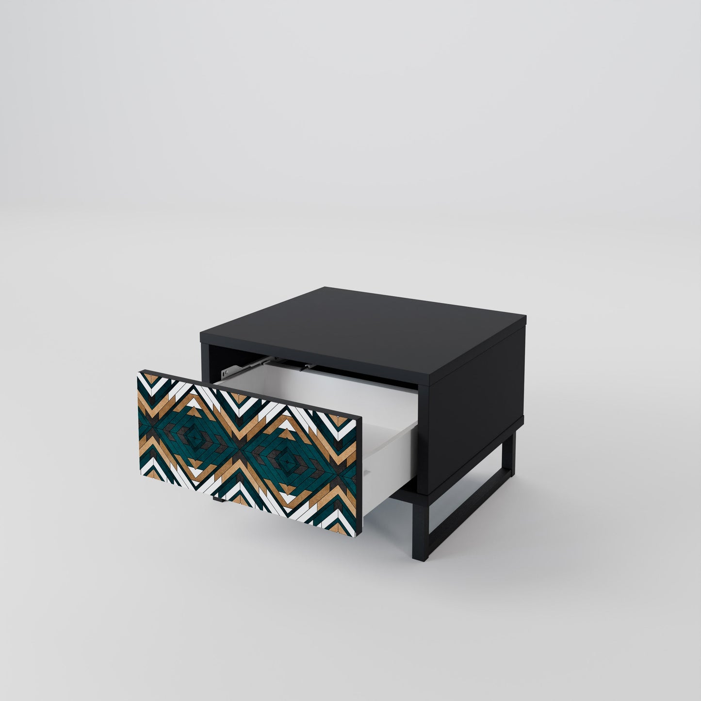 ARTISTIC GEOMETRI Nattduksbord i svart finish