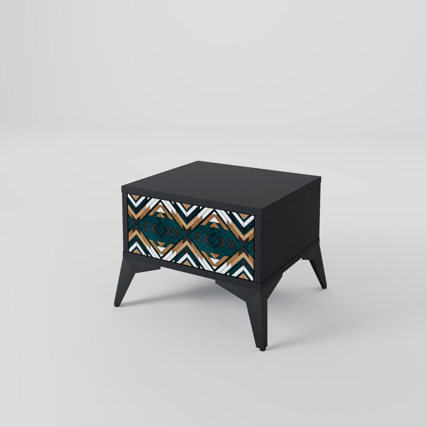 ARTISTIC GEOMETRI Nattduksbord i svart finish