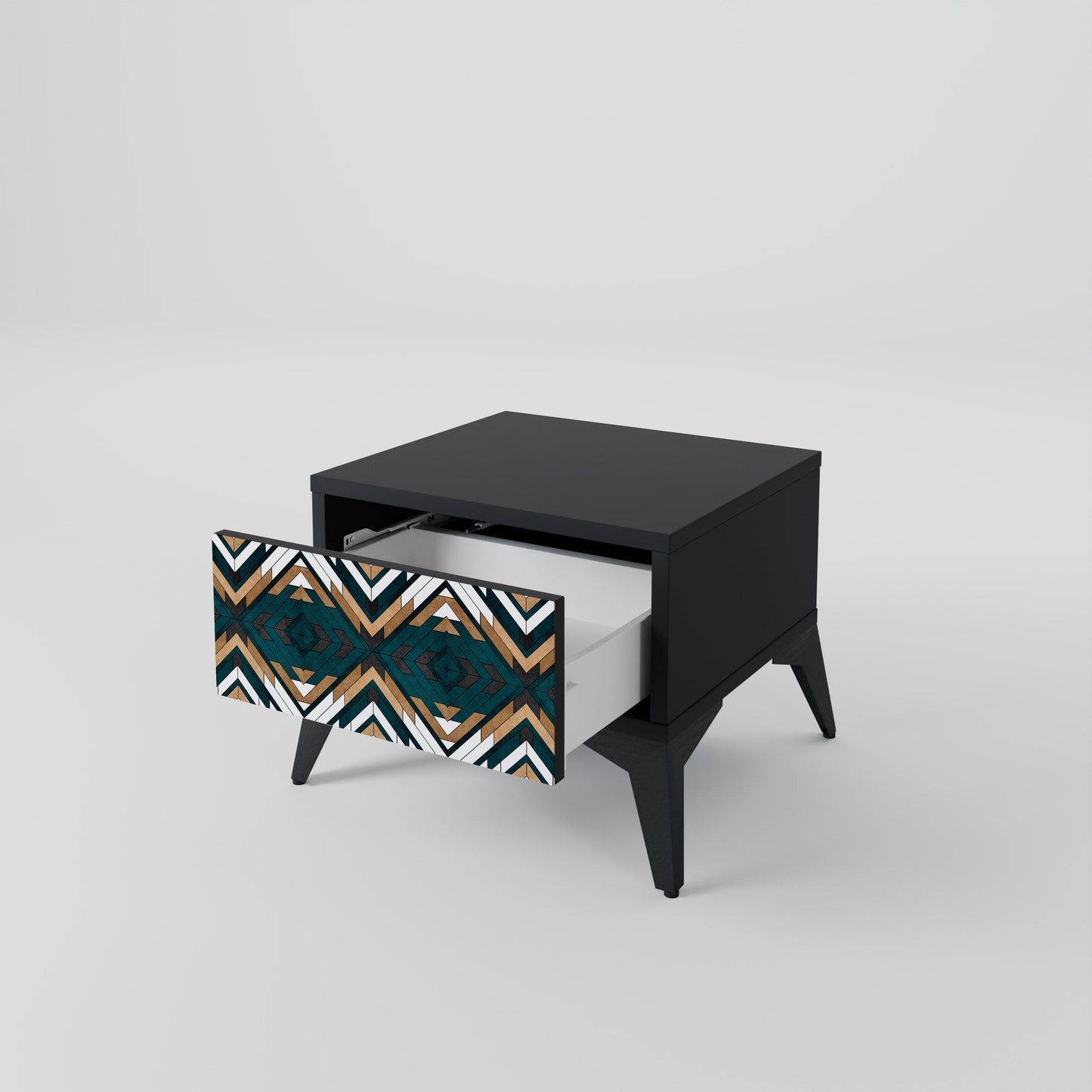 ARTISTIC GEOMETRI Nattduksbord i svart finish