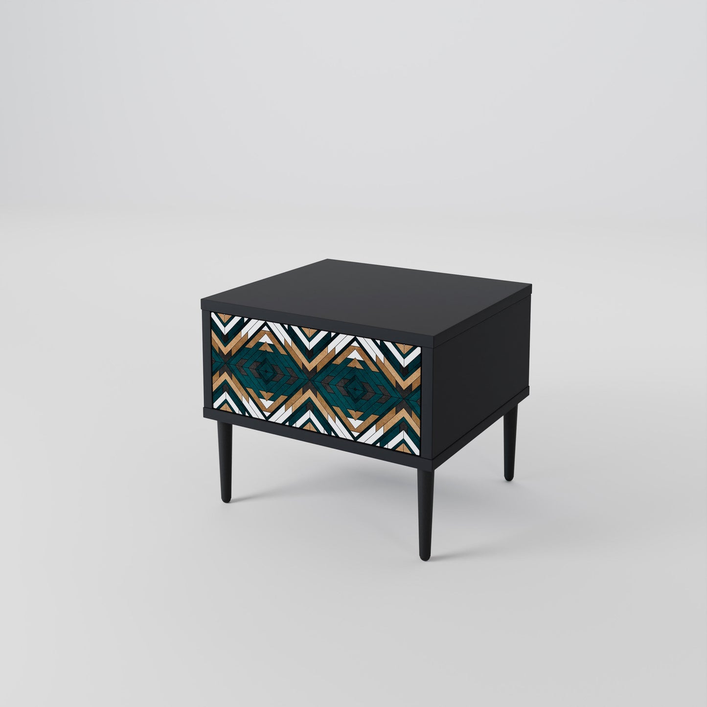 ARTISTIC GEOMETRI Nattduksbord i svart finish
