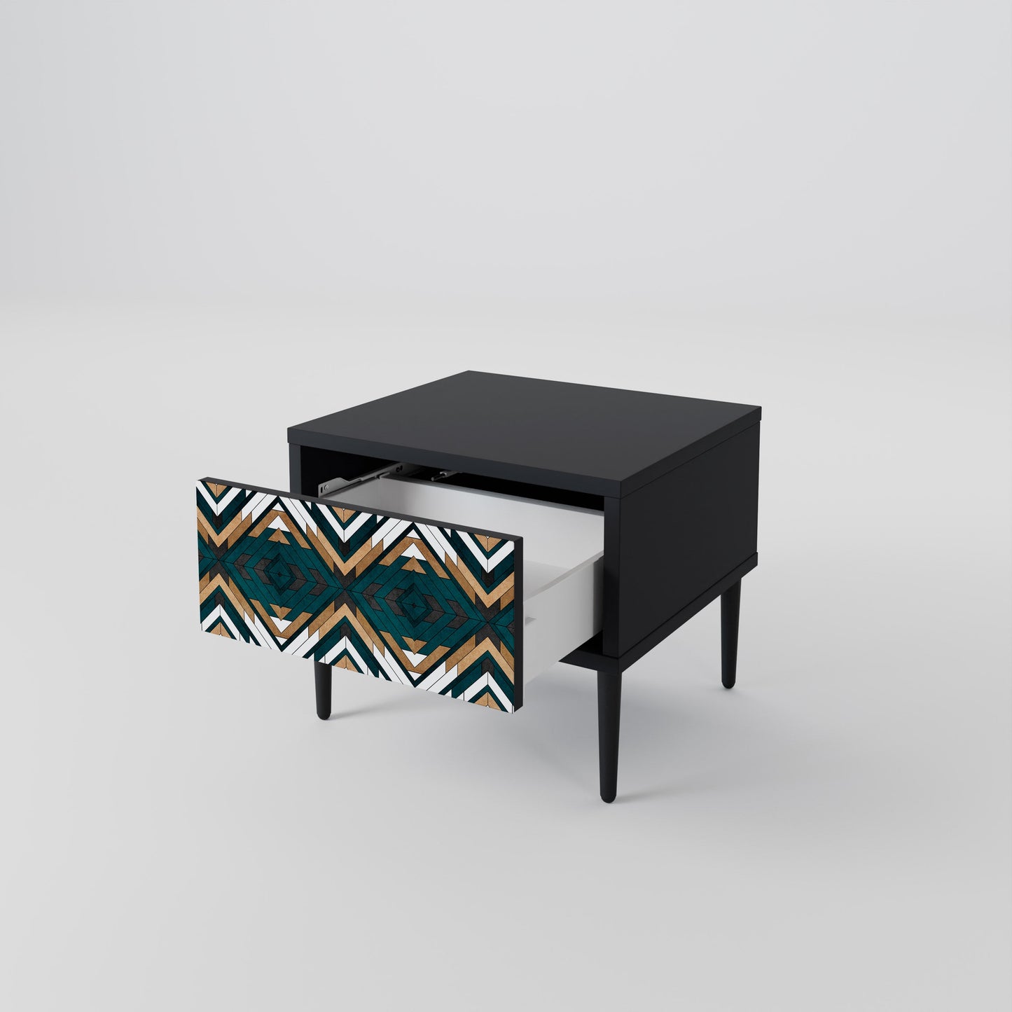 ARTISTIC GEOMETRI Nattduksbord i svart finish