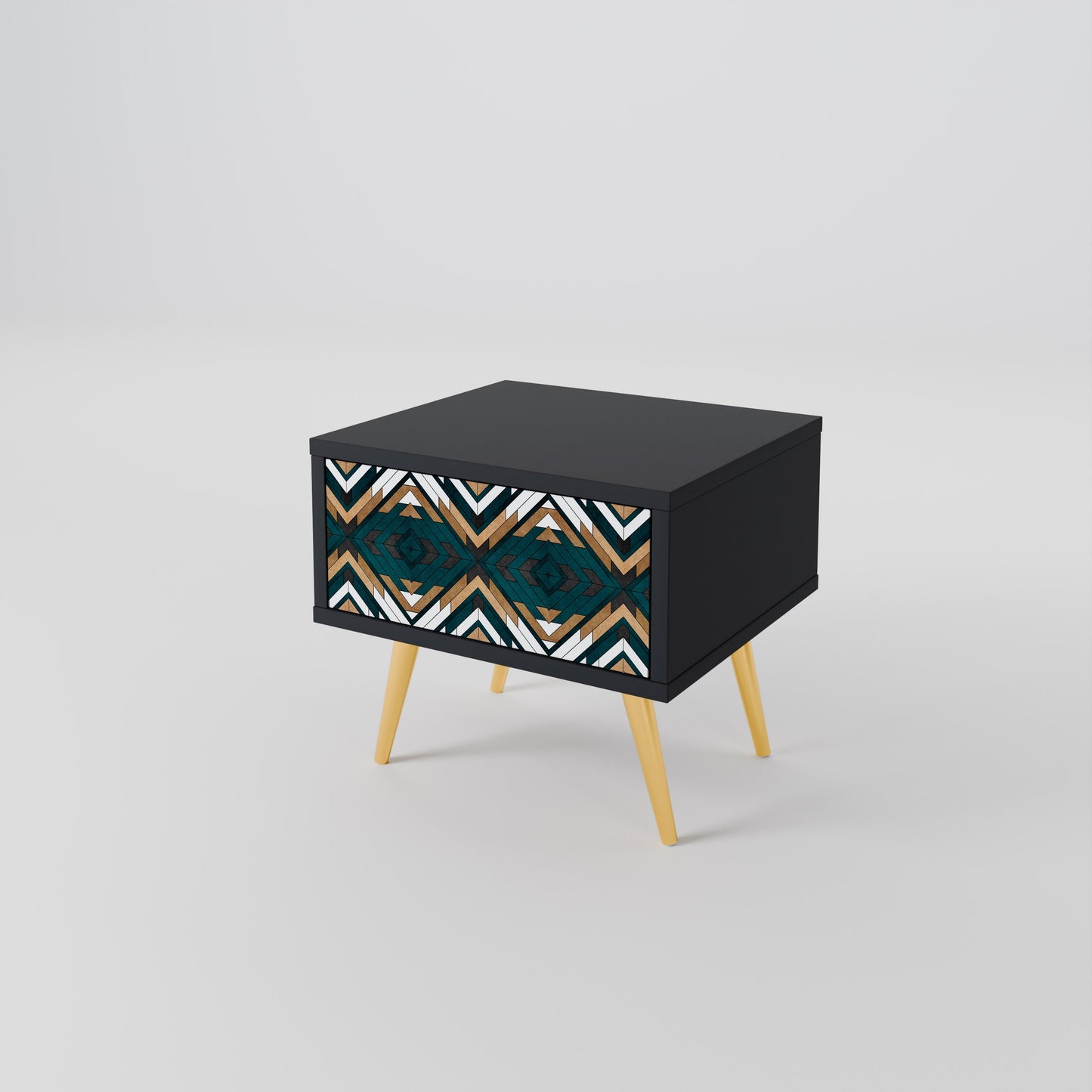ARTISTIC GEOMETRI Nattduksbord i svart finish