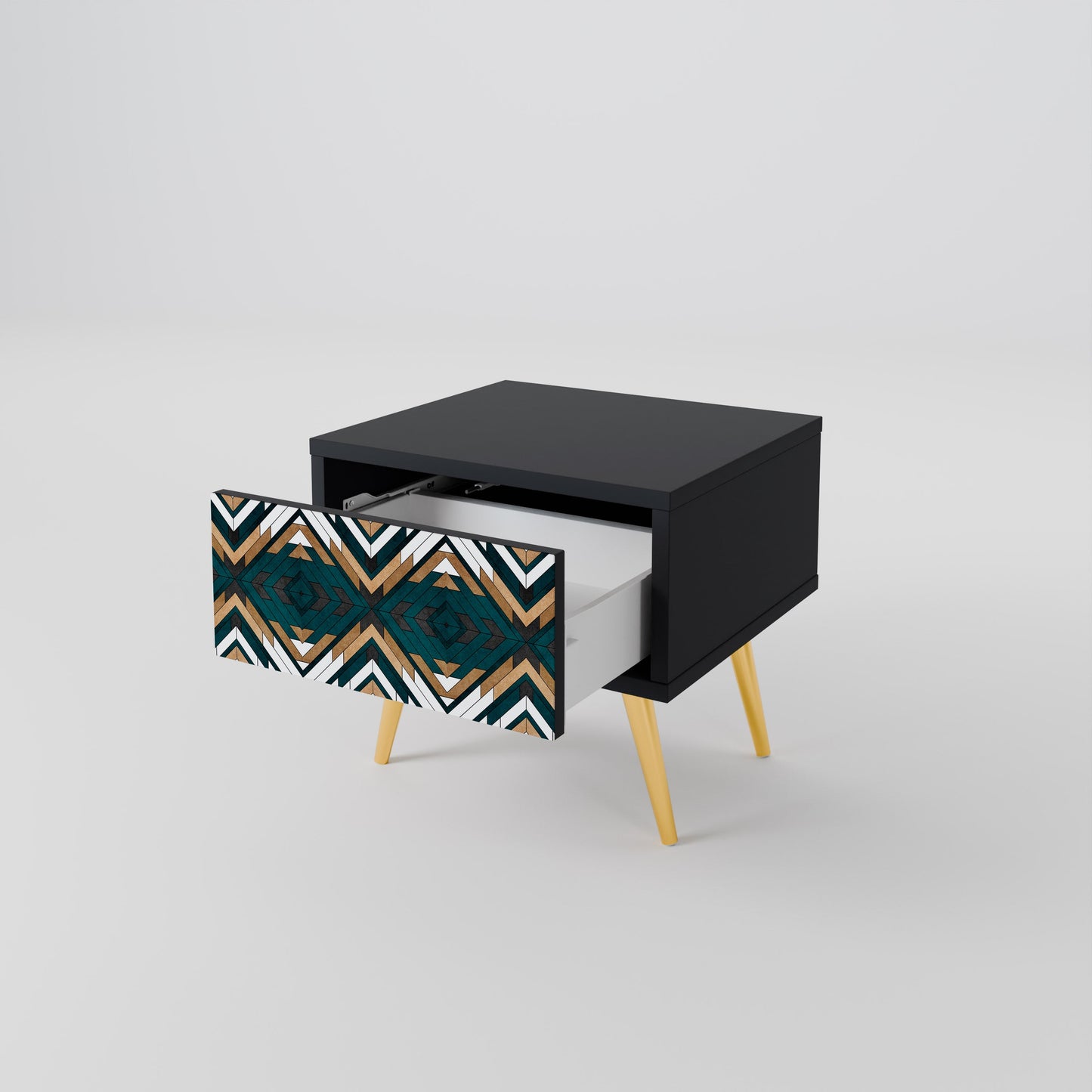 ARTISTIC GEOMETRI Nattduksbord i svart finish