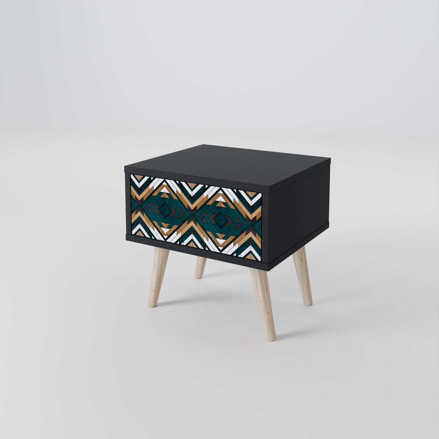 ARTISTIC GEOMETRI Nattduksbord i svart finish