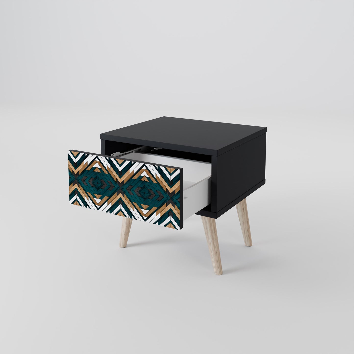 ARTISTIC GEOMETRI Nattduksbord i svart finish