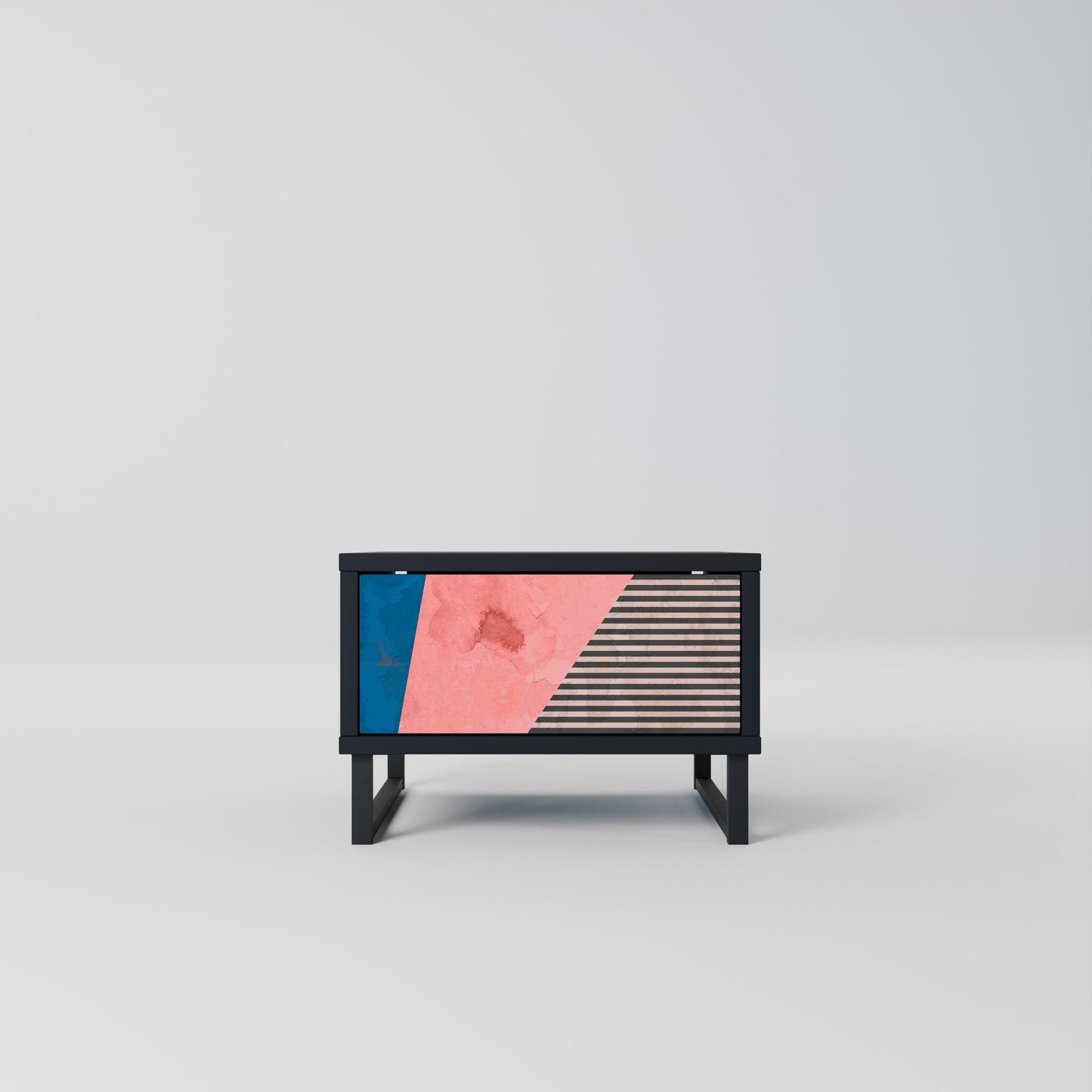 GLAMOROUS STRIPE nattduksbord i svart finish