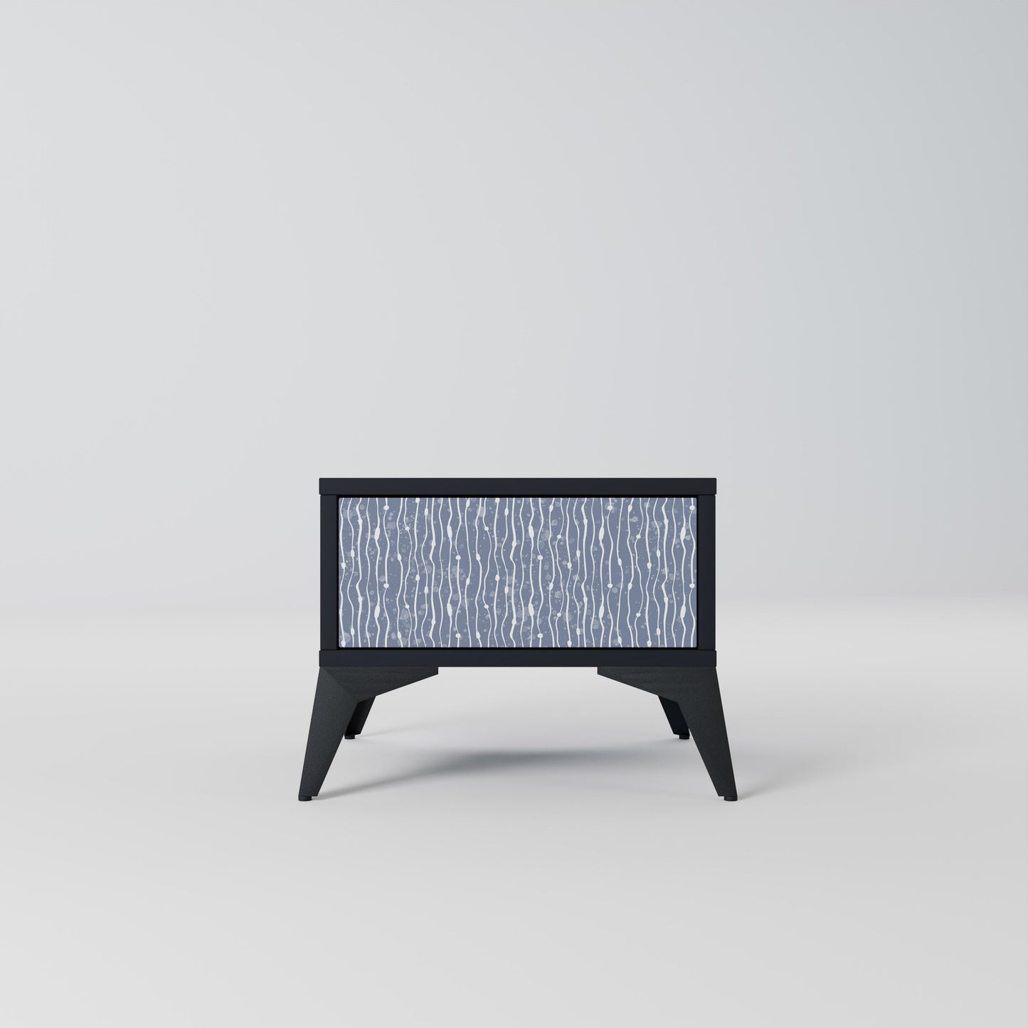 Nattduksbord i svart finish i Graphite Rain