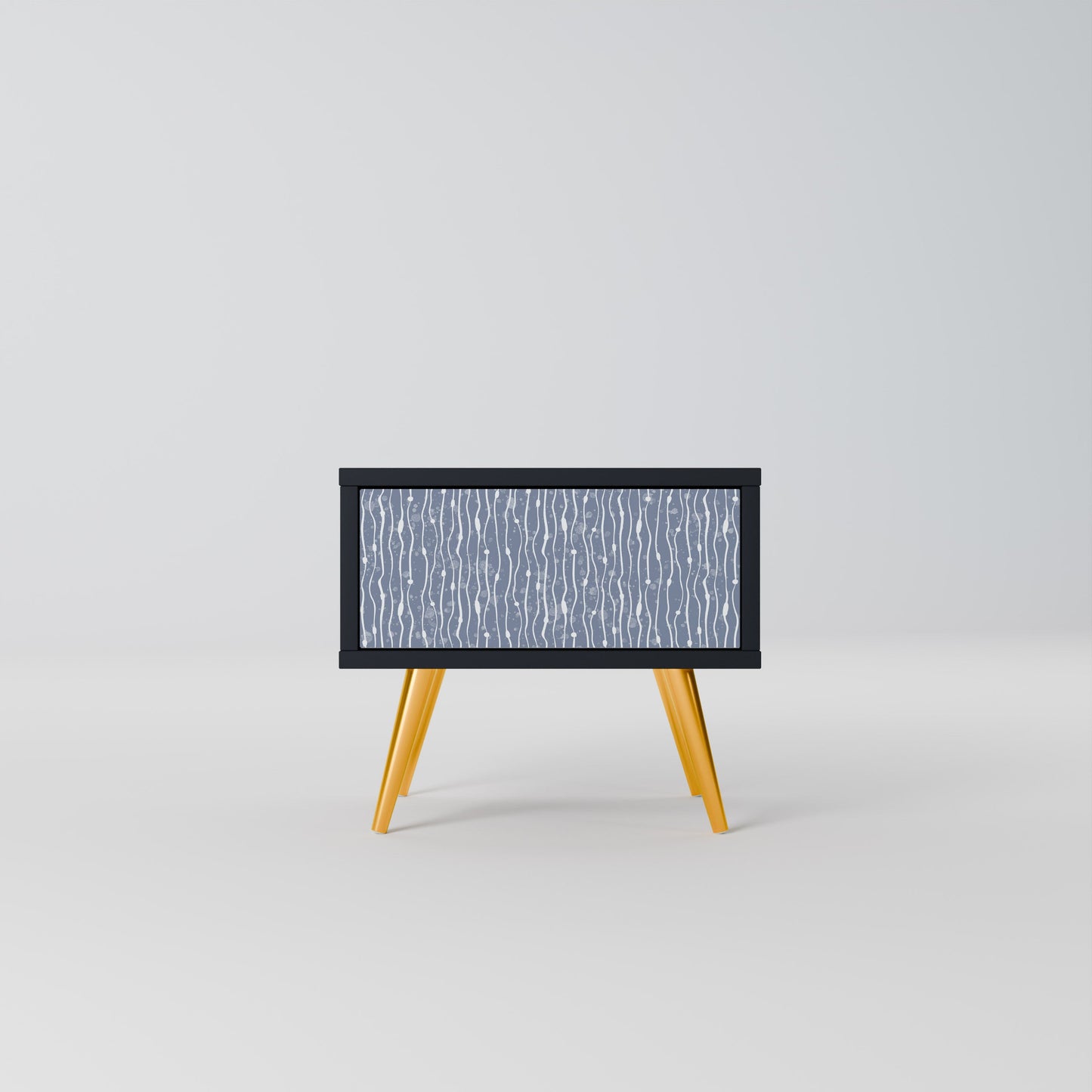 Nattduksbord i svart finish i Graphite Rain