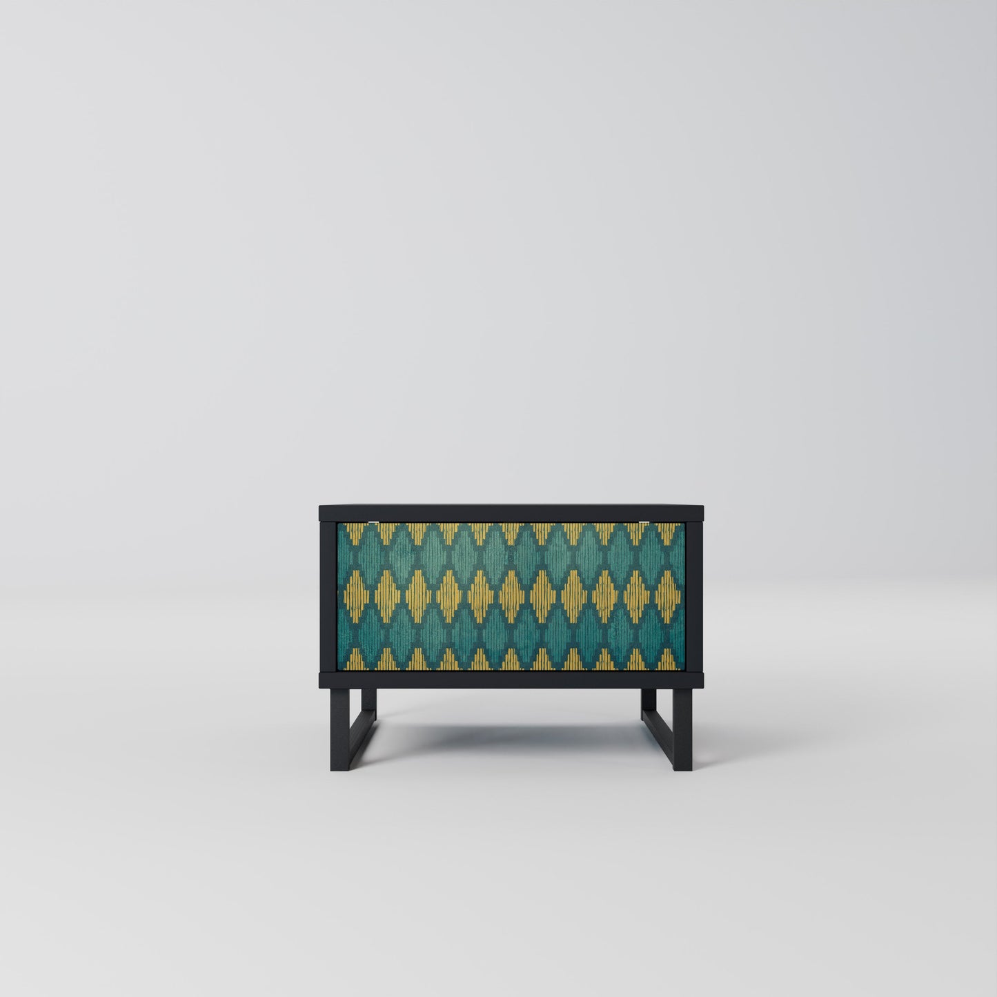 POLYGONS Nightstand in Black Finish