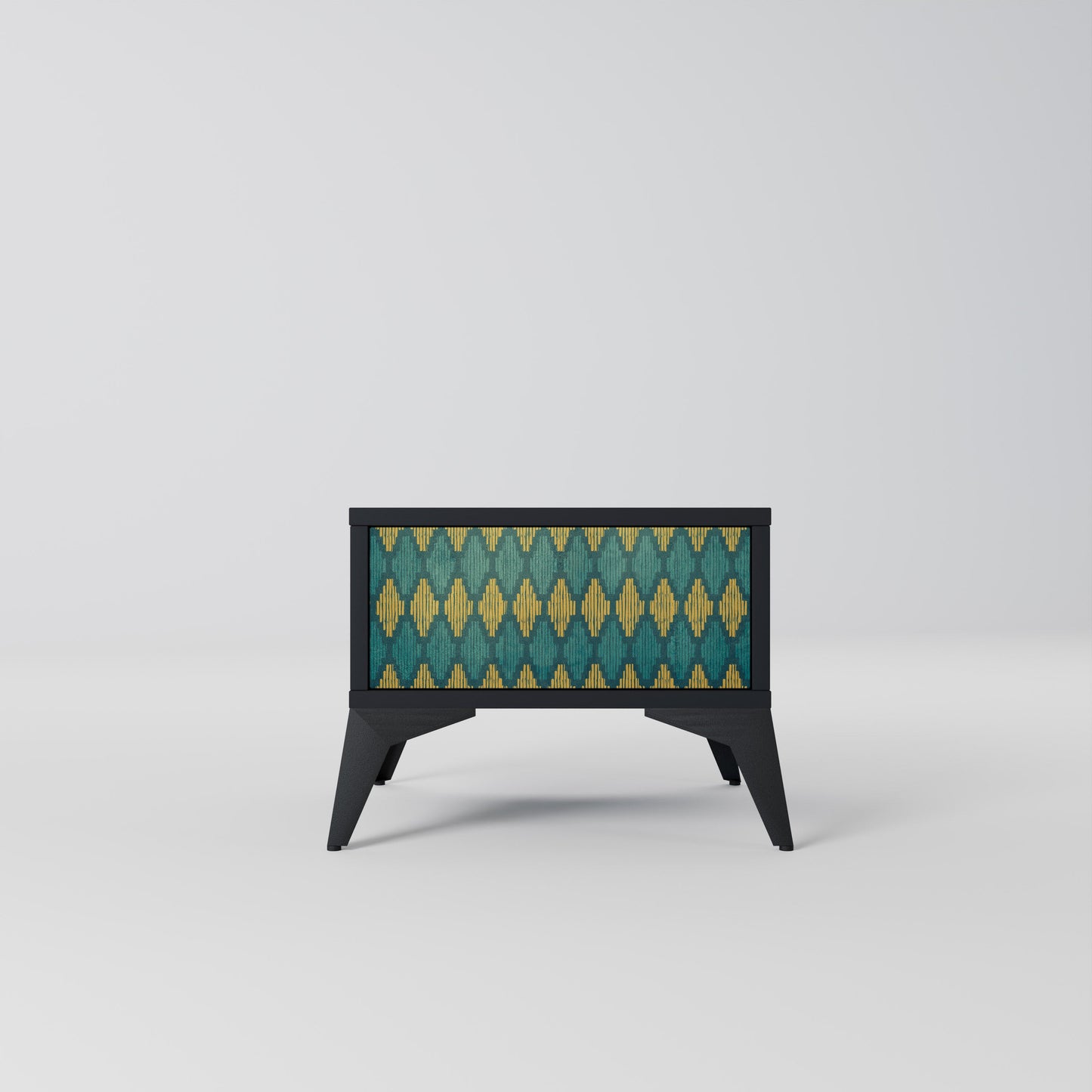 POLYGONS Nightstand in Black Finish