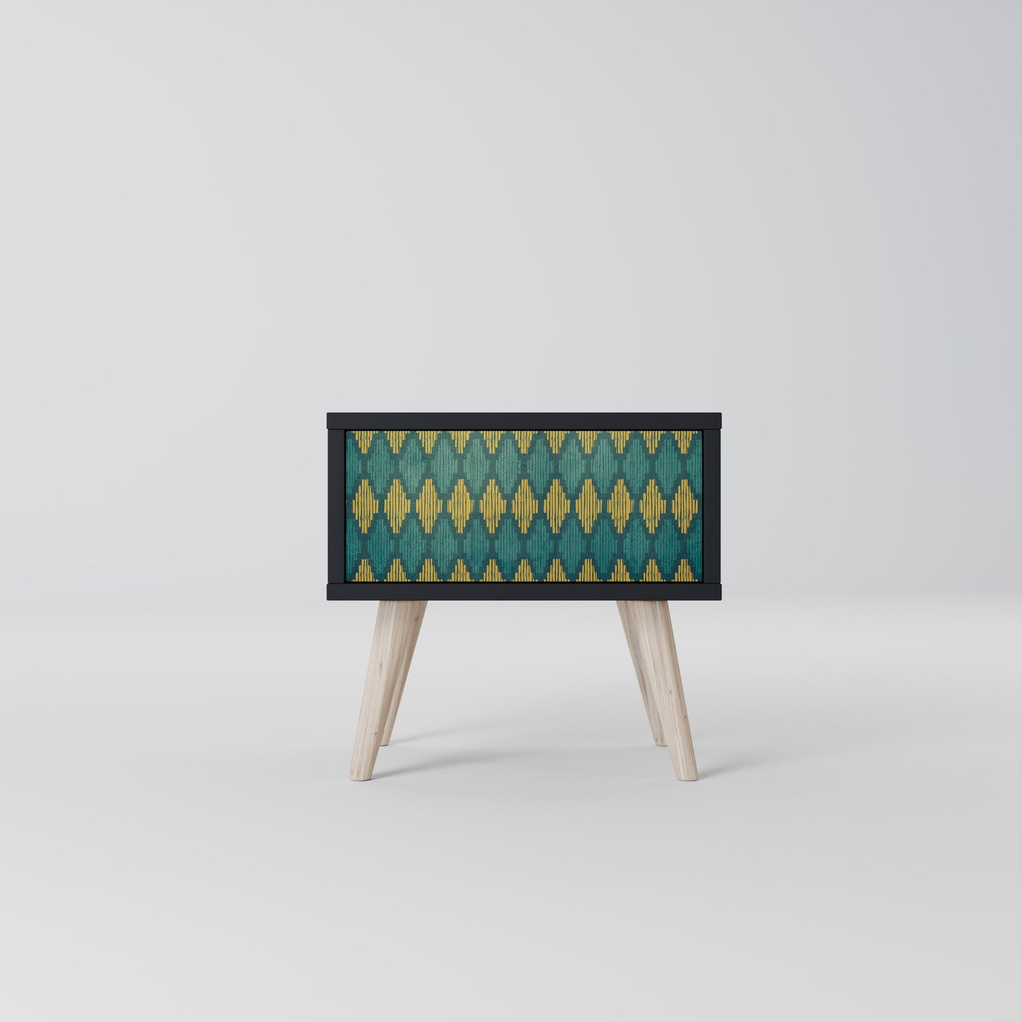 POLYGONS Nightstand in Black Finish