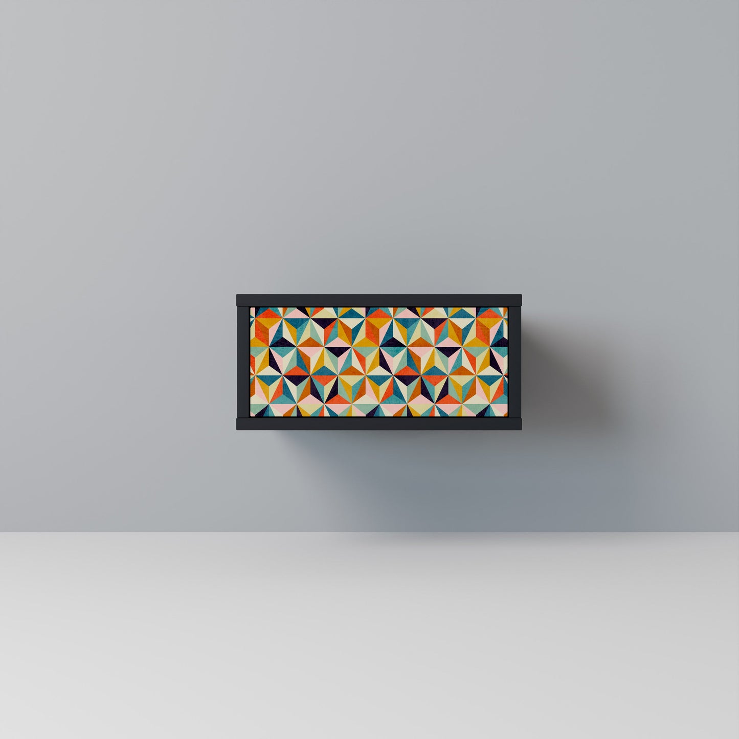 TESSELATE TREASURES Nightstand in Black Finish