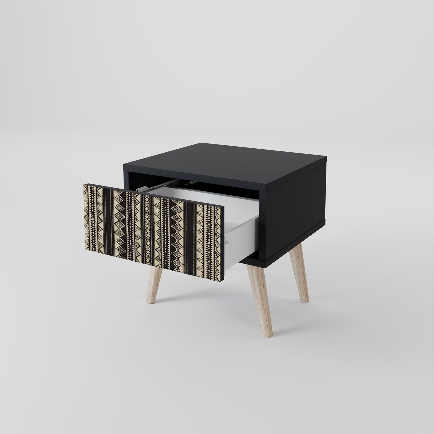 AZTEC Nightstand in Black Finish