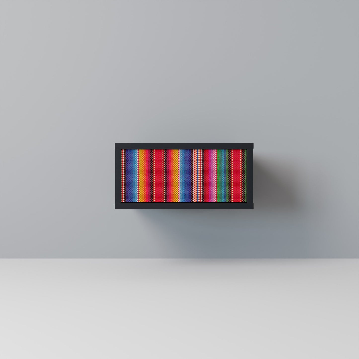ETNISK MEXIKANSK SJUKBORD i svart finish
