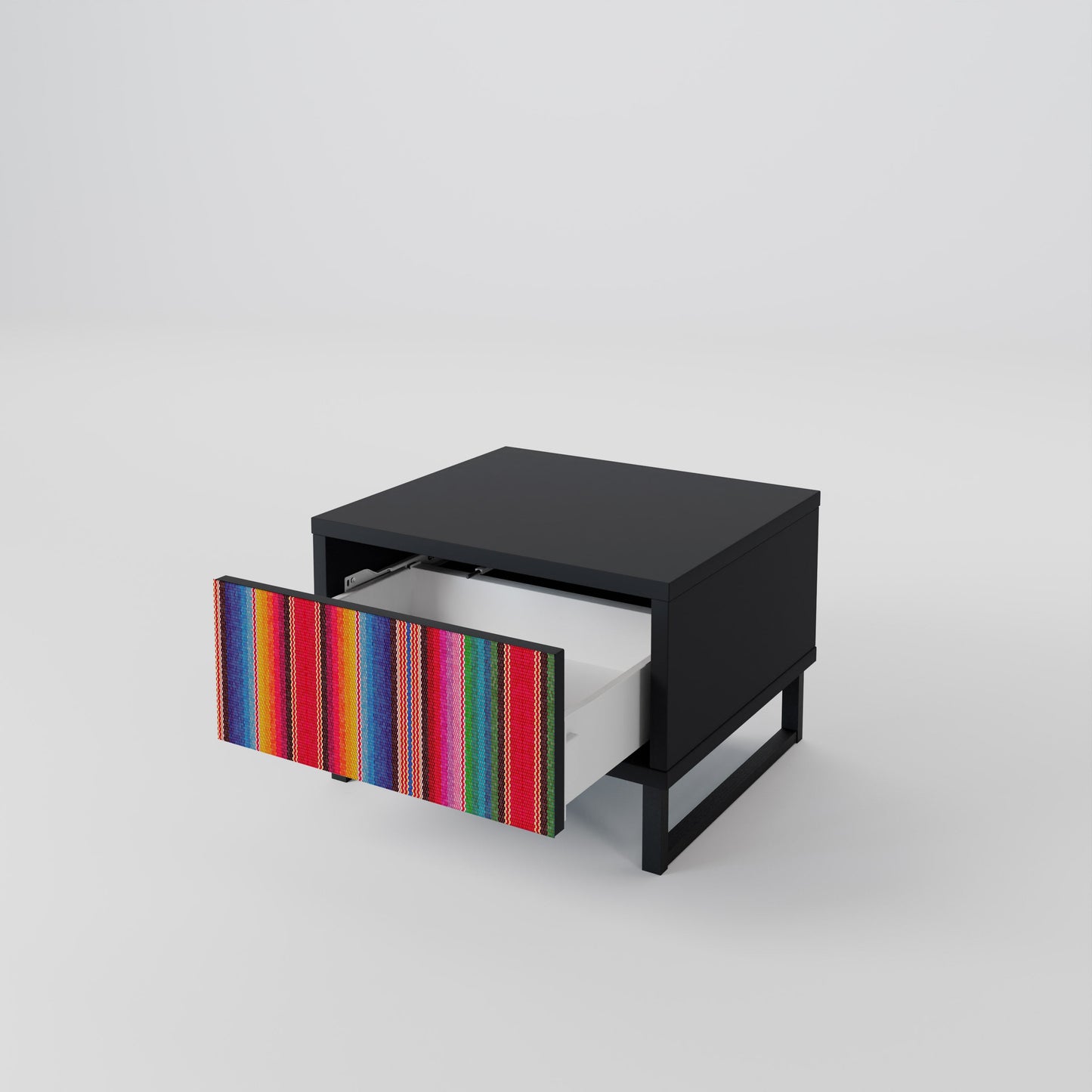 ETNISK MEXIKANSK SJUKBORD i svart finish