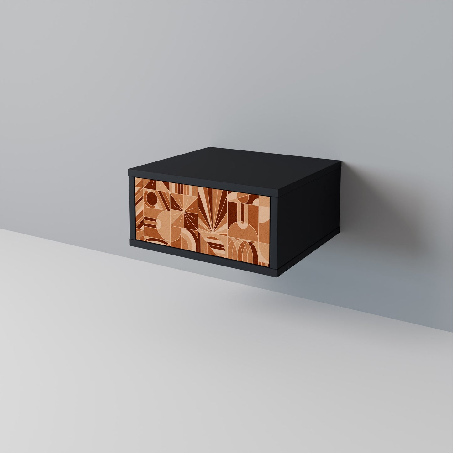 PRISM MOSAIC nattduksbord i svart finish