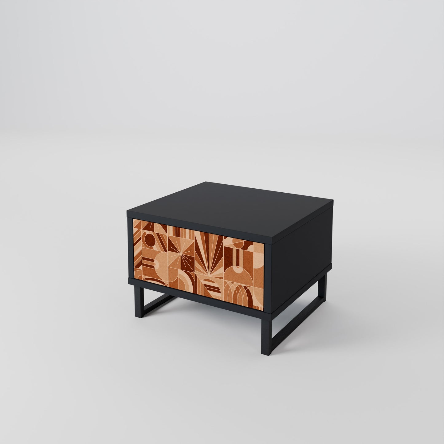 PRISM MOSAIC nattduksbord i svart finish