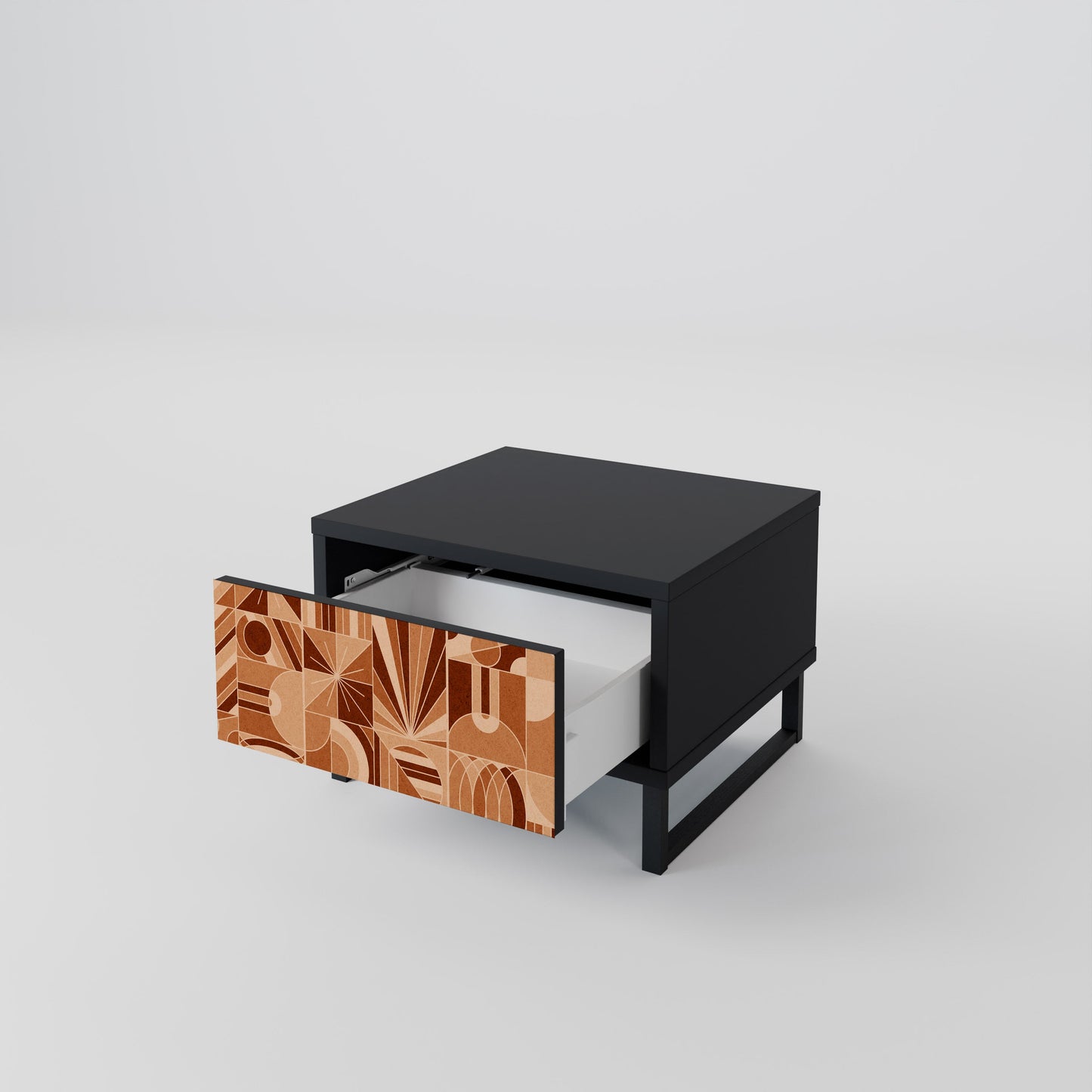 PRISM MOSAIC nattduksbord i svart finish
