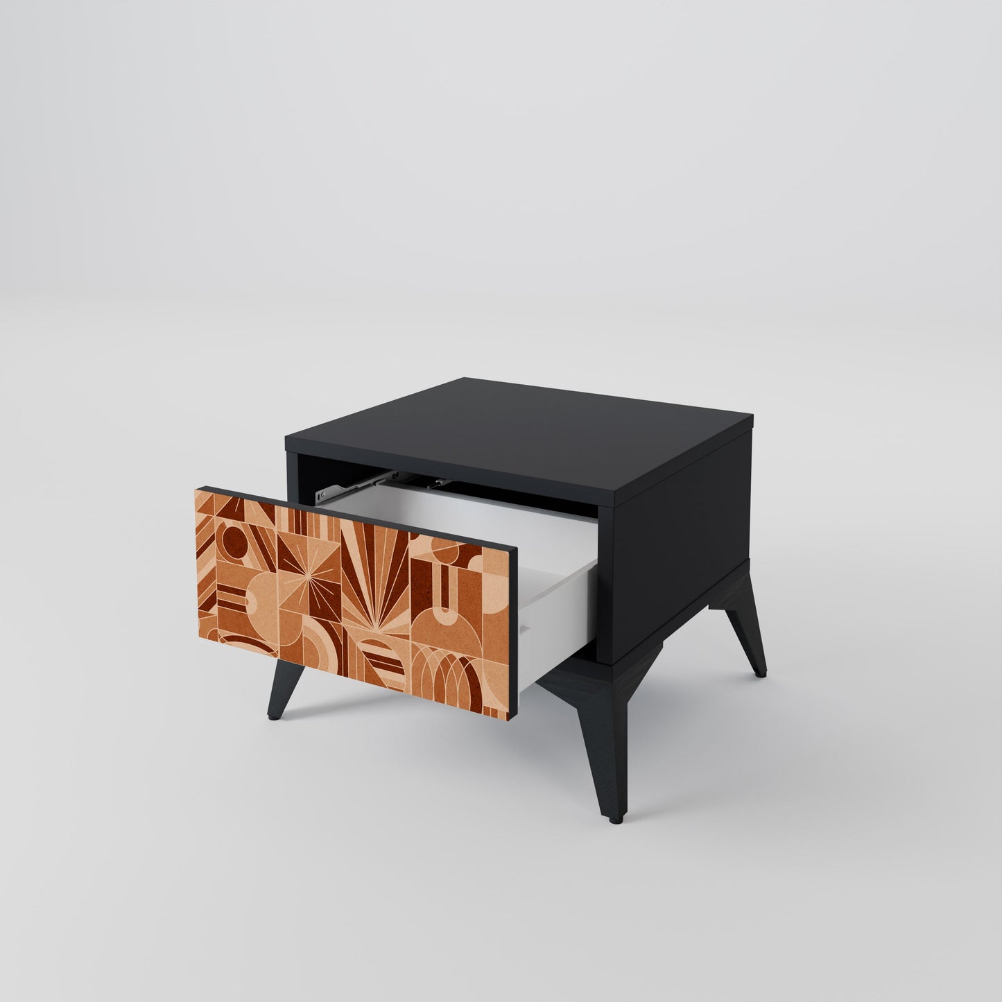 PRISM MOSAIC nattduksbord i svart finish