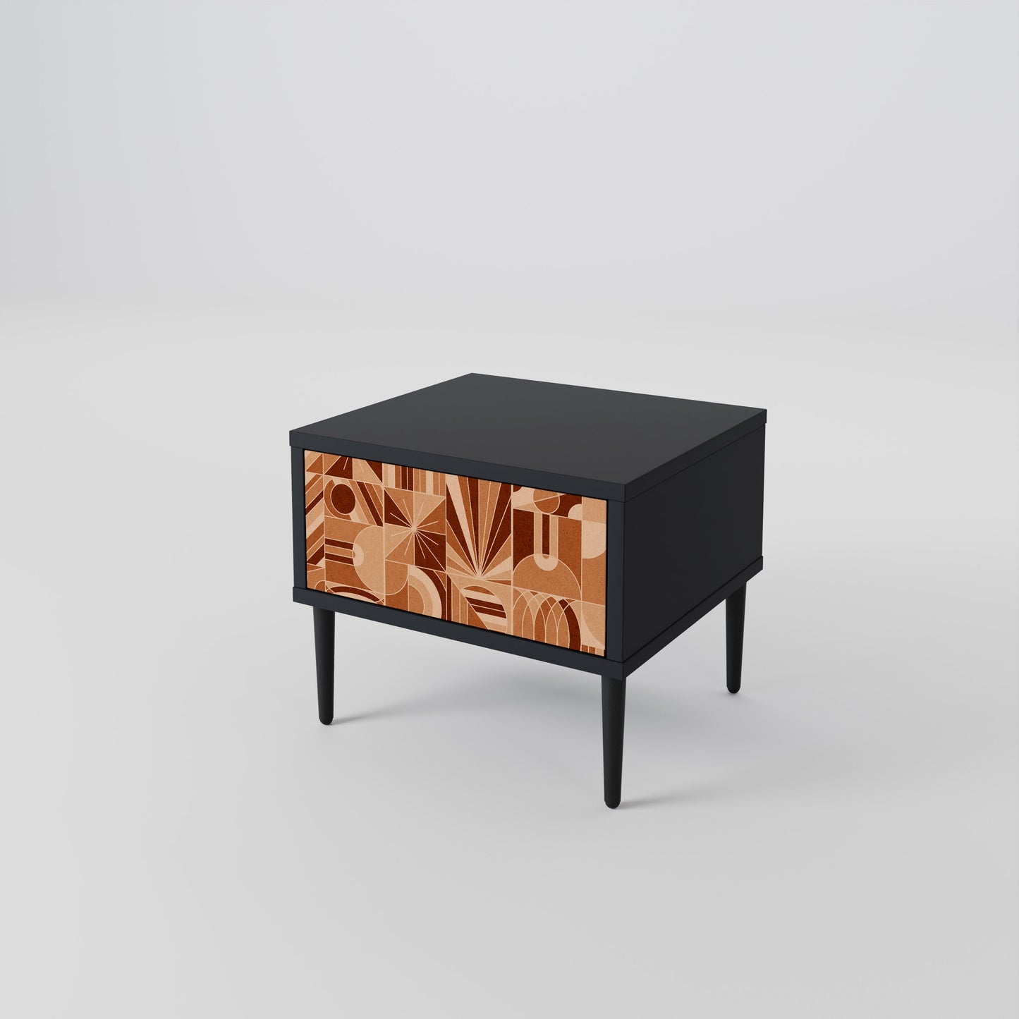 PRISM MOSAIC nattduksbord i svart finish