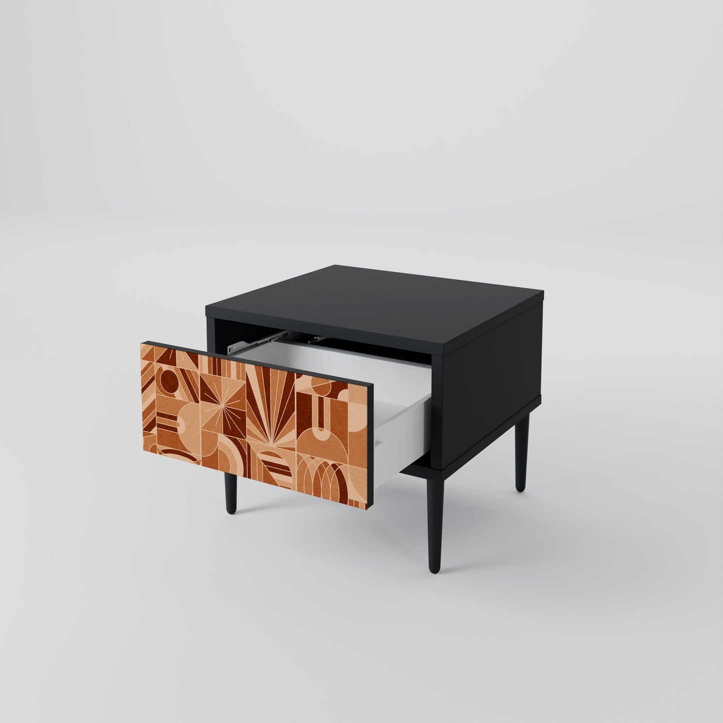 PRISM MOSAIC nattduksbord i svart finish