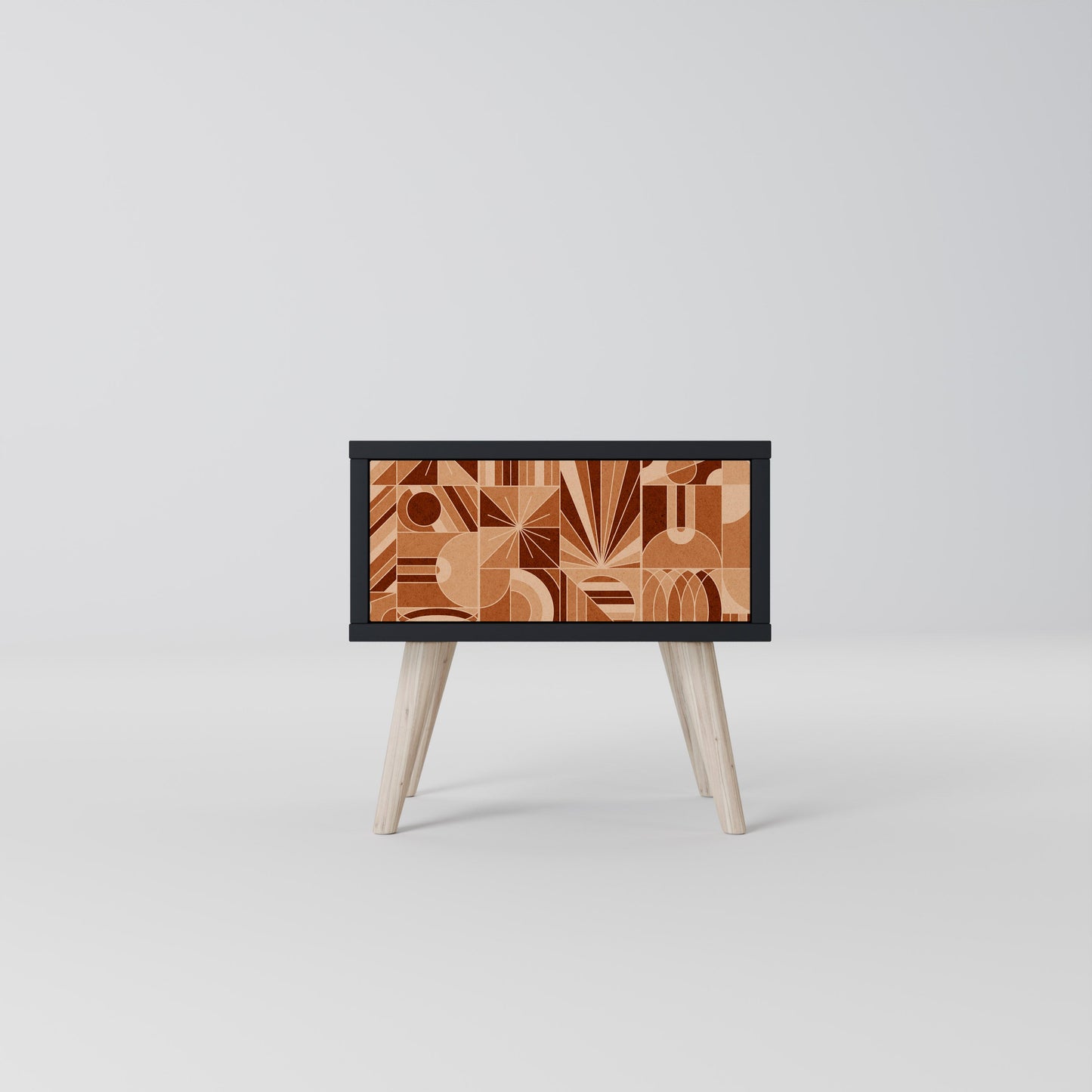 PRISM MOSAIC nattduksbord i svart finish