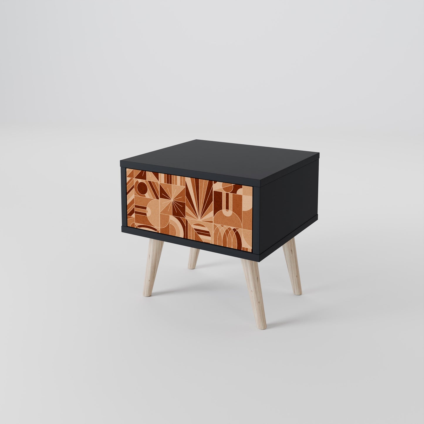 PRISM MOSAIC nattduksbord i svart finish