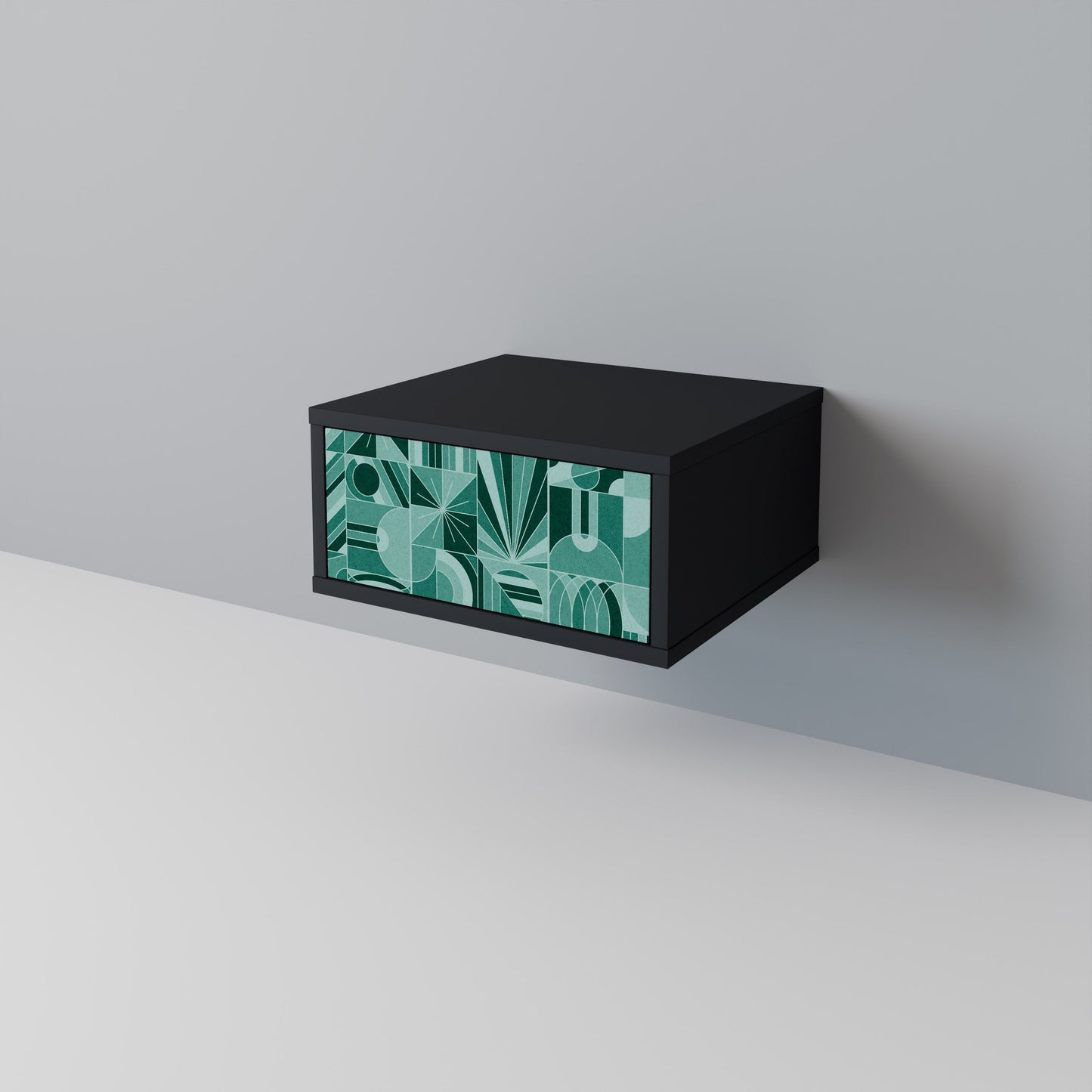 HARMONIC GRID nattduksbord i svart finish