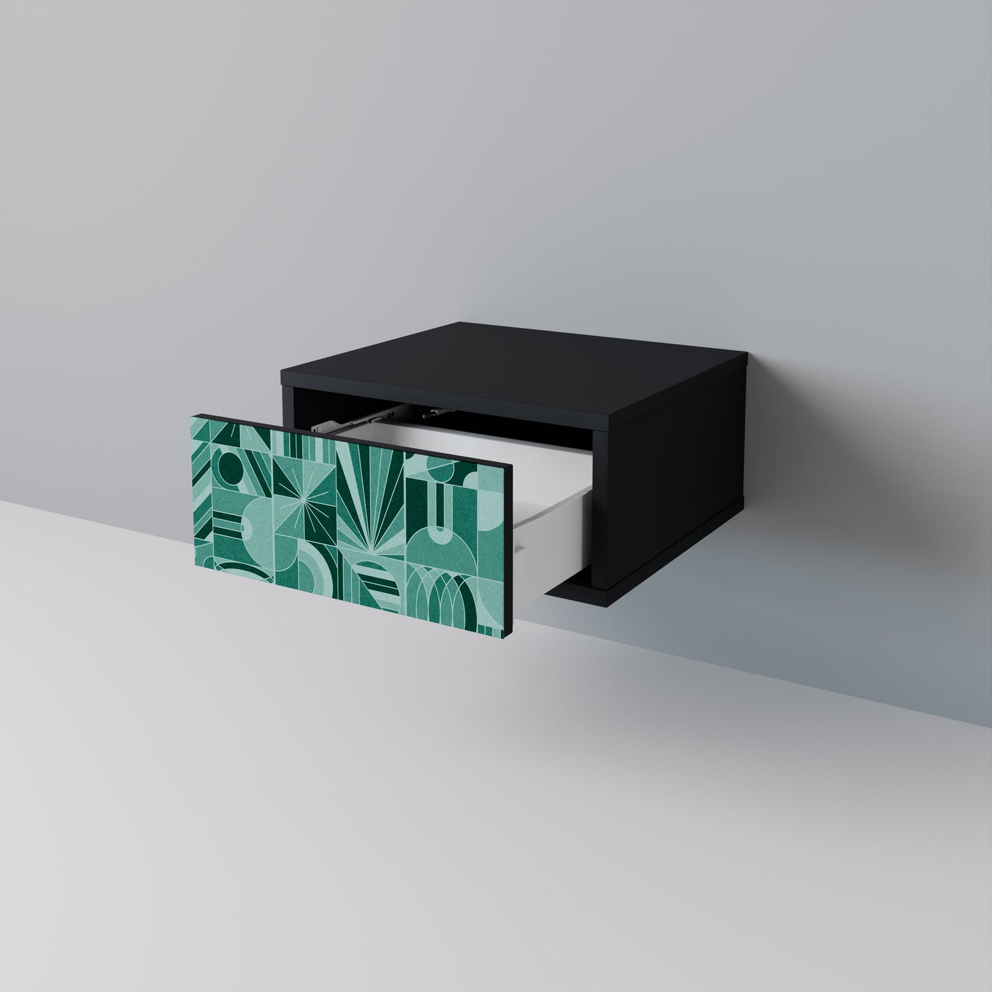 HARMONIC GRID nattduksbord i svart finish