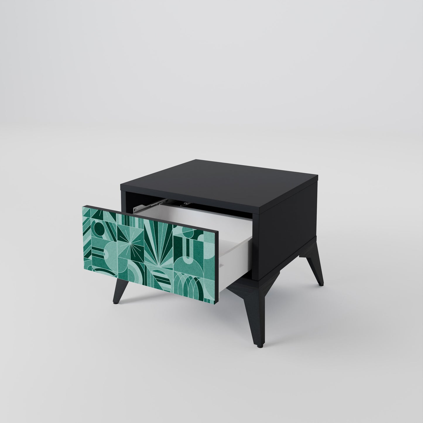 HARMONIC GRID nattduksbord i svart finish