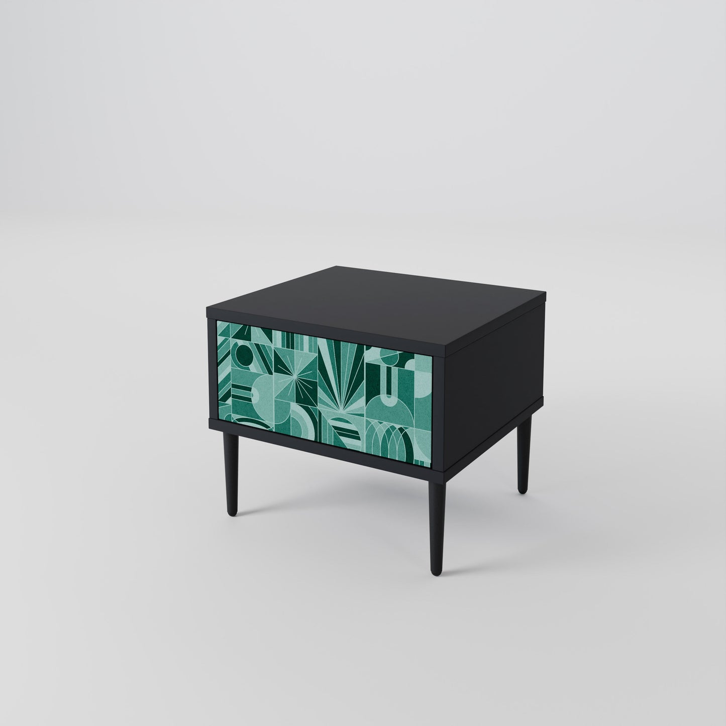 HARMONIC GRID nattduksbord i svart finish