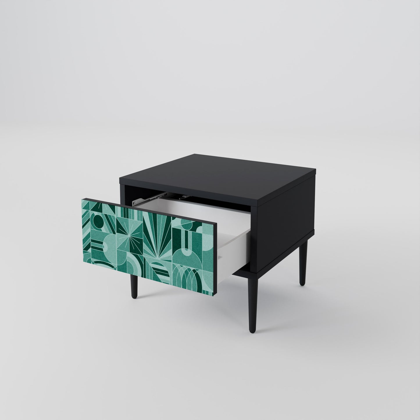 HARMONIC GRID nattduksbord i svart finish