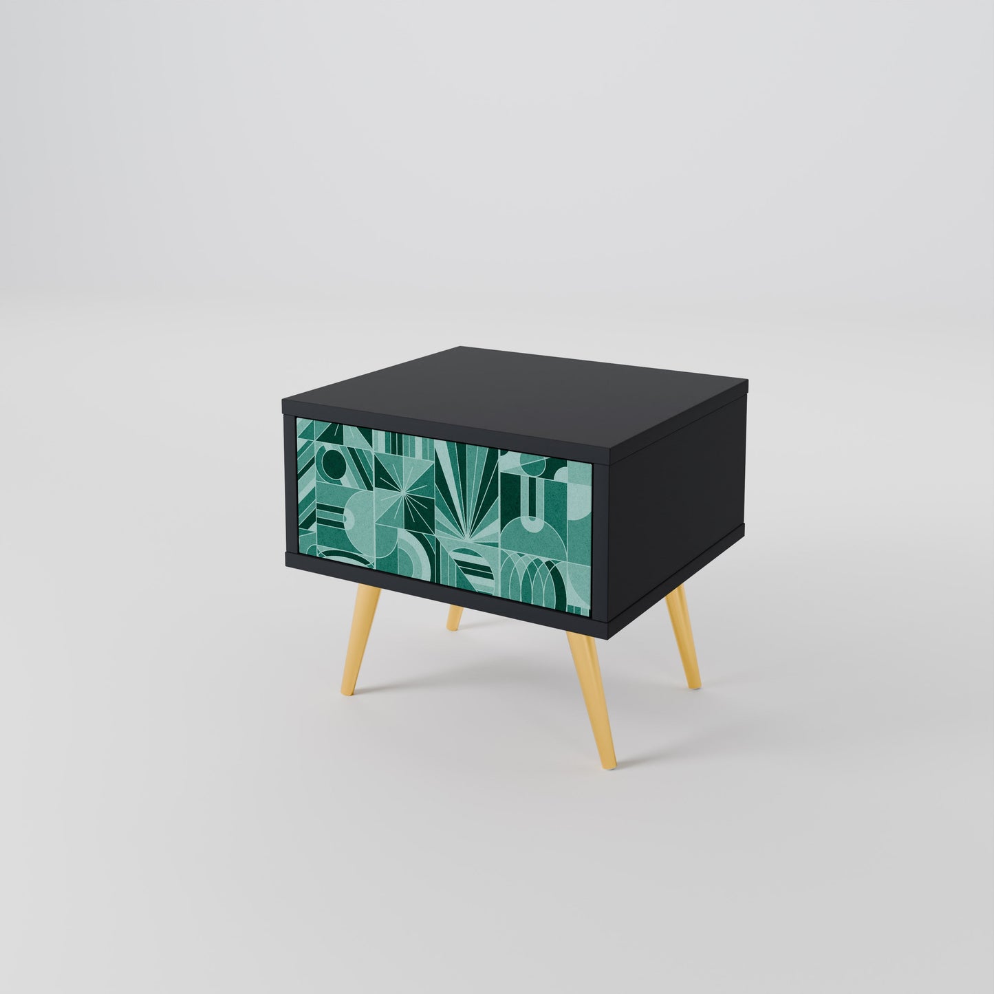 HARMONIC GRID nattduksbord i svart finish