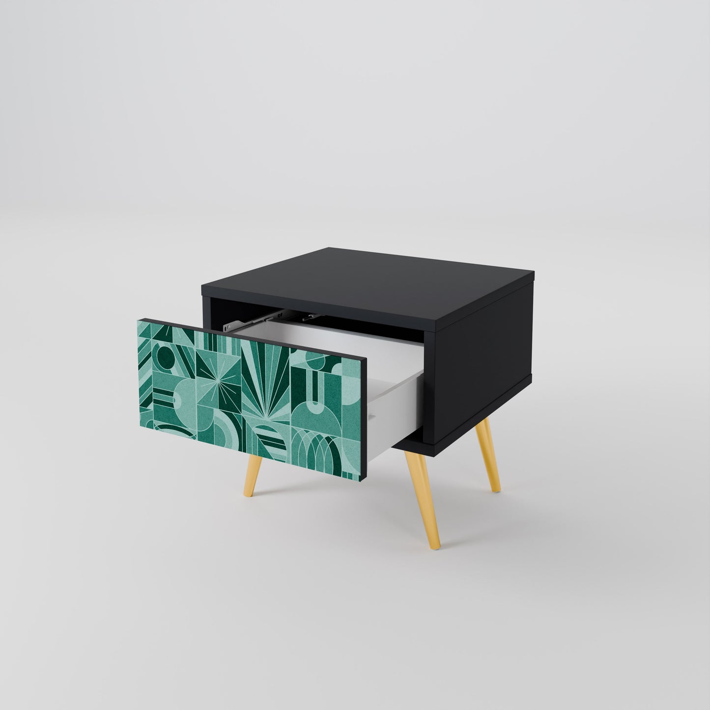 HARMONIC GRID nattduksbord i svart finish
