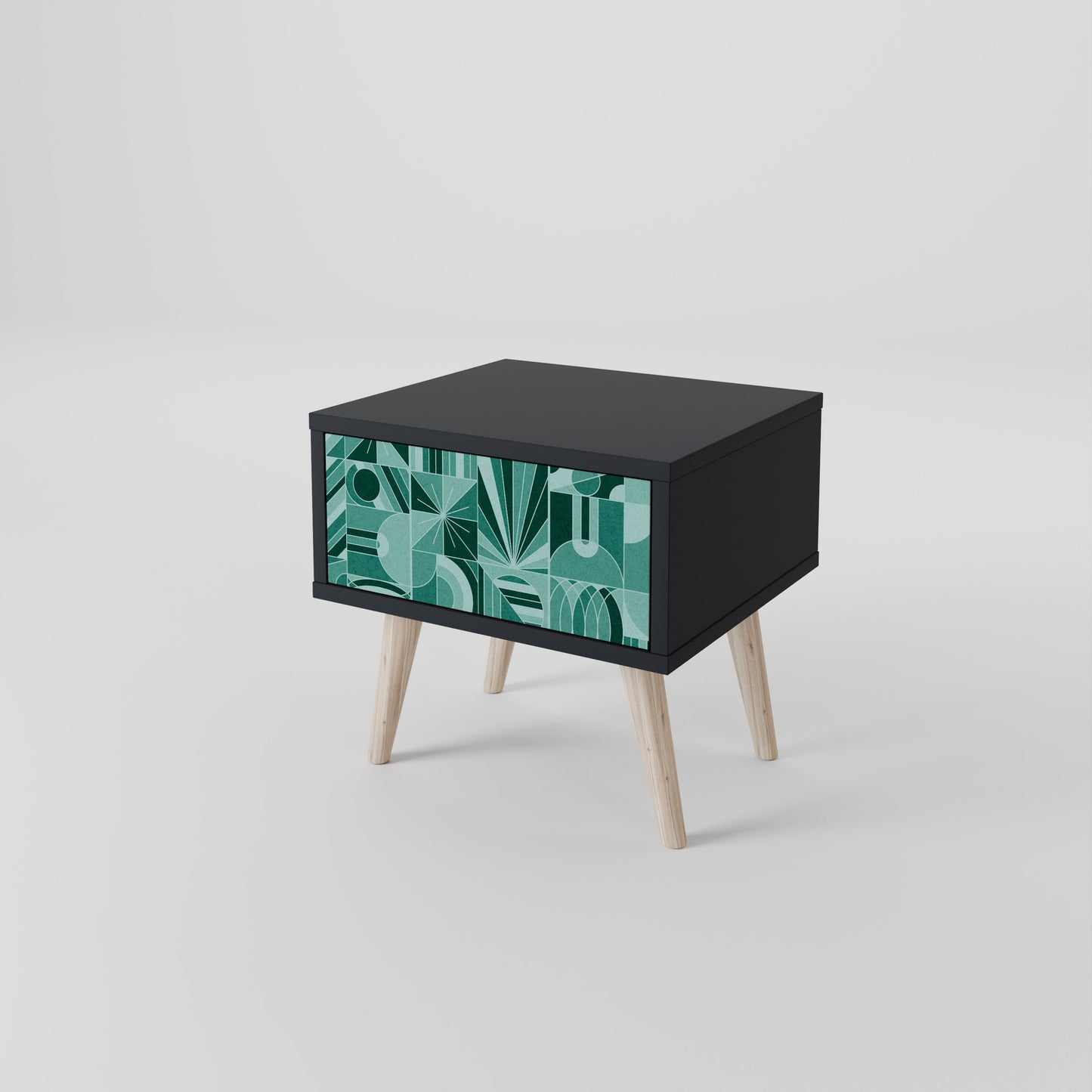 HARMONIC GRID nattduksbord i svart finish