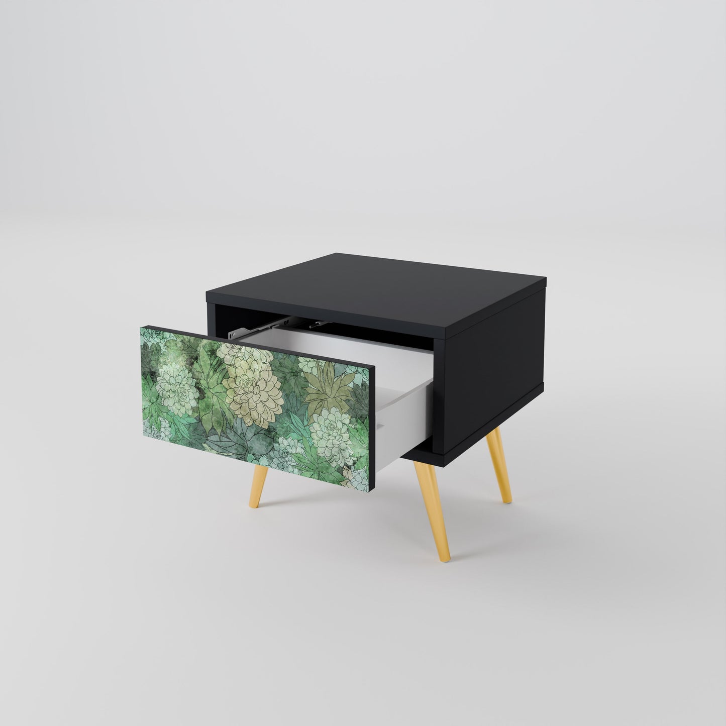 SUCCULENT CLUSTER nattduksbord i svart finish