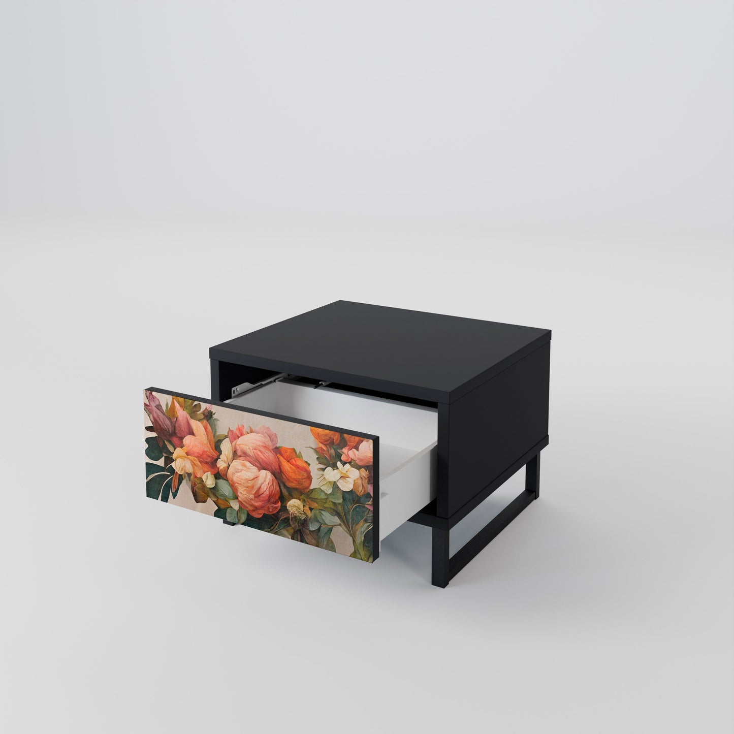 STYLISH BEAUTY Nattduksbord i svart finish
