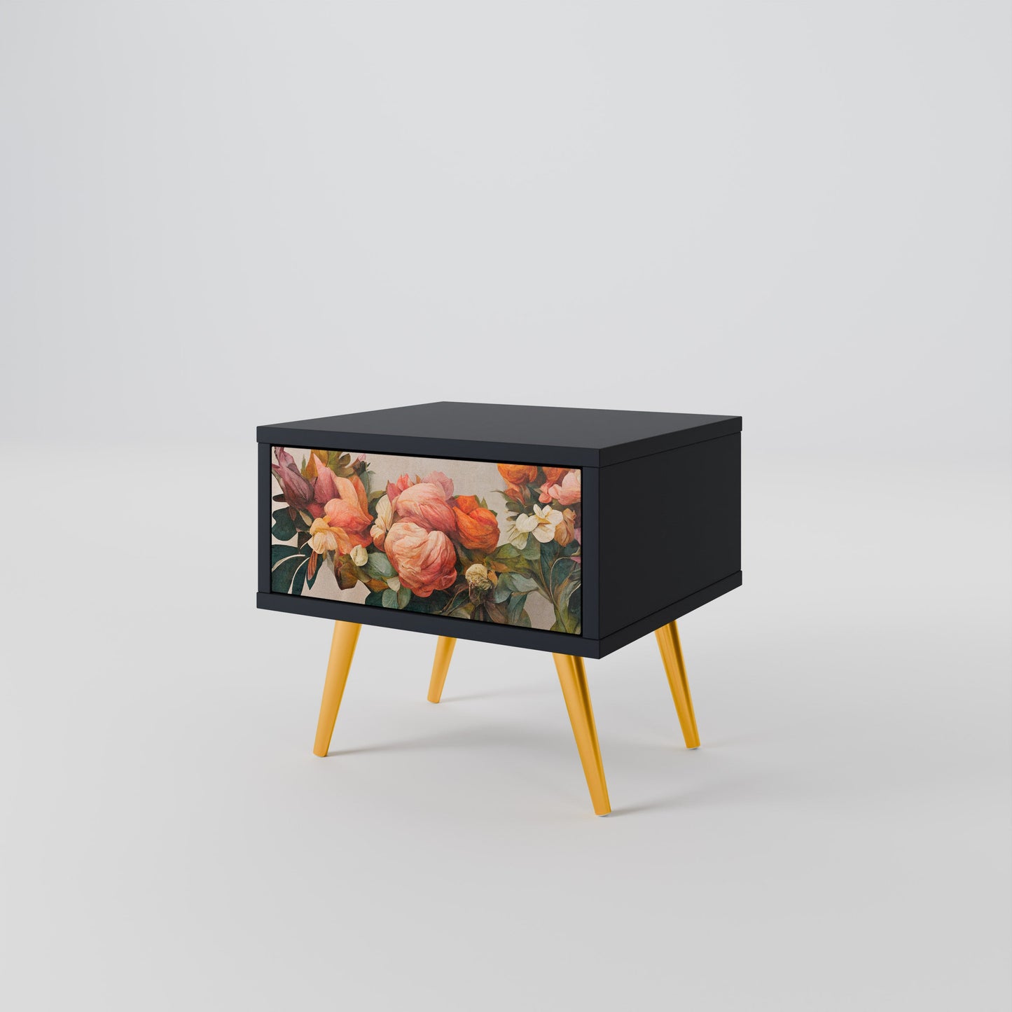 STYLISH BEAUTY Nattduksbord i svart finish
