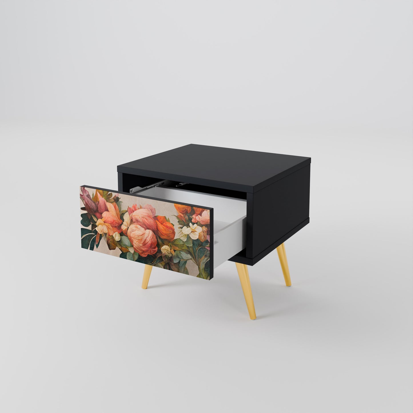 STYLISH BEAUTY Nattduksbord i svart finish