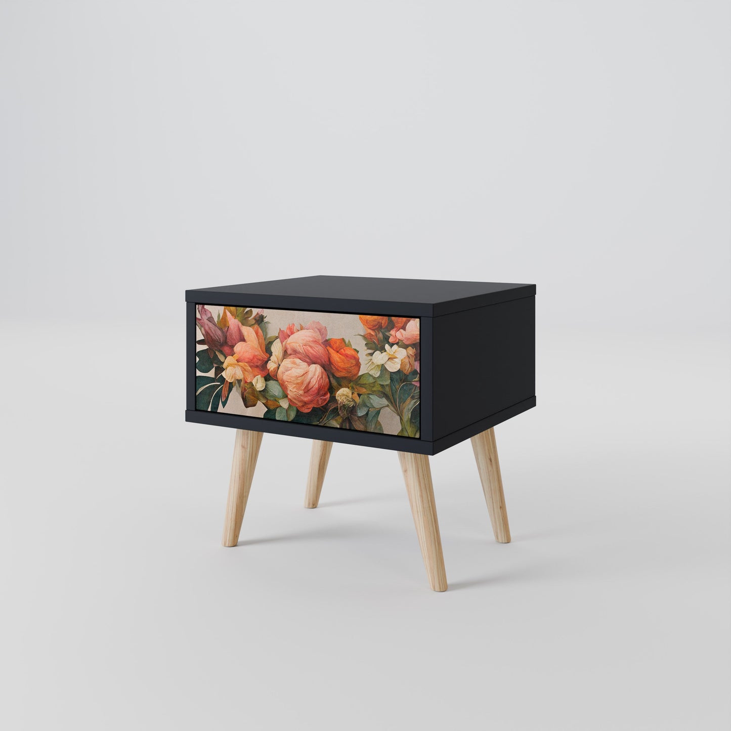 STYLISH BEAUTY Nattduksbord i svart finish