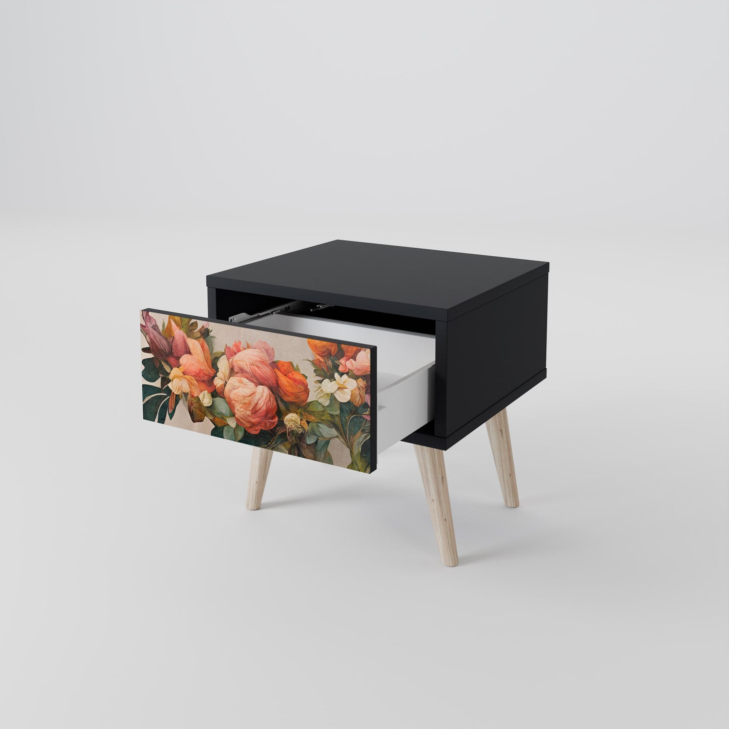 STYLISH BEAUTY Nattduksbord i svart finish