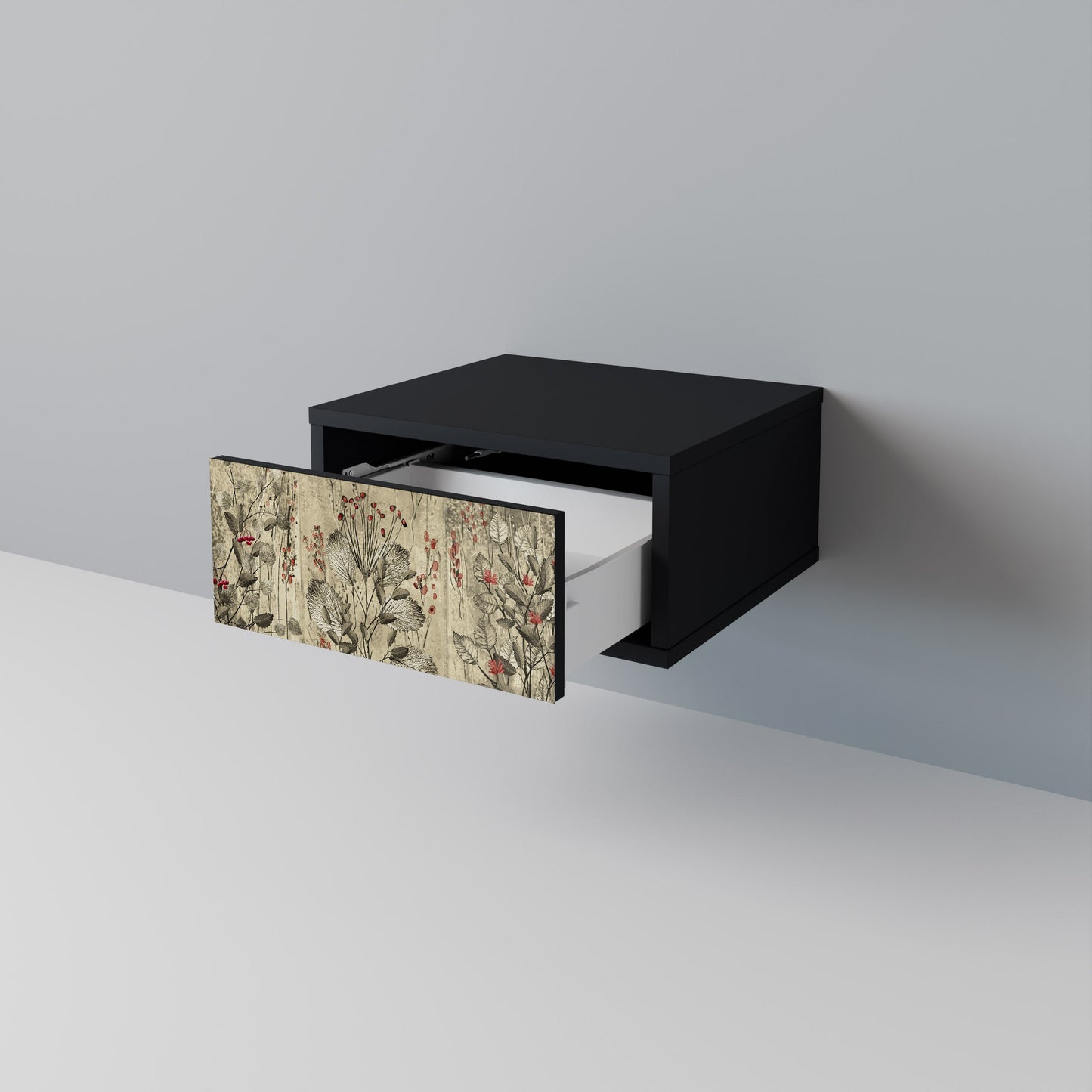 HERBAL GRACE nattduksbord i svart finish