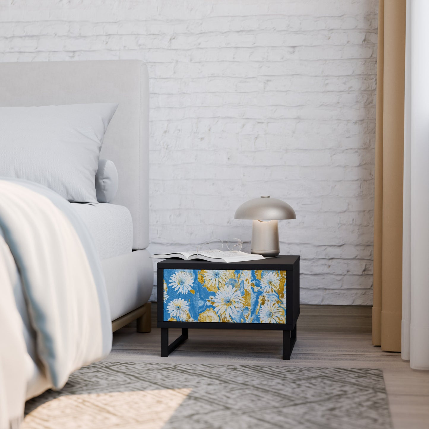 DAISY LUXE nattduksbord i svart finish