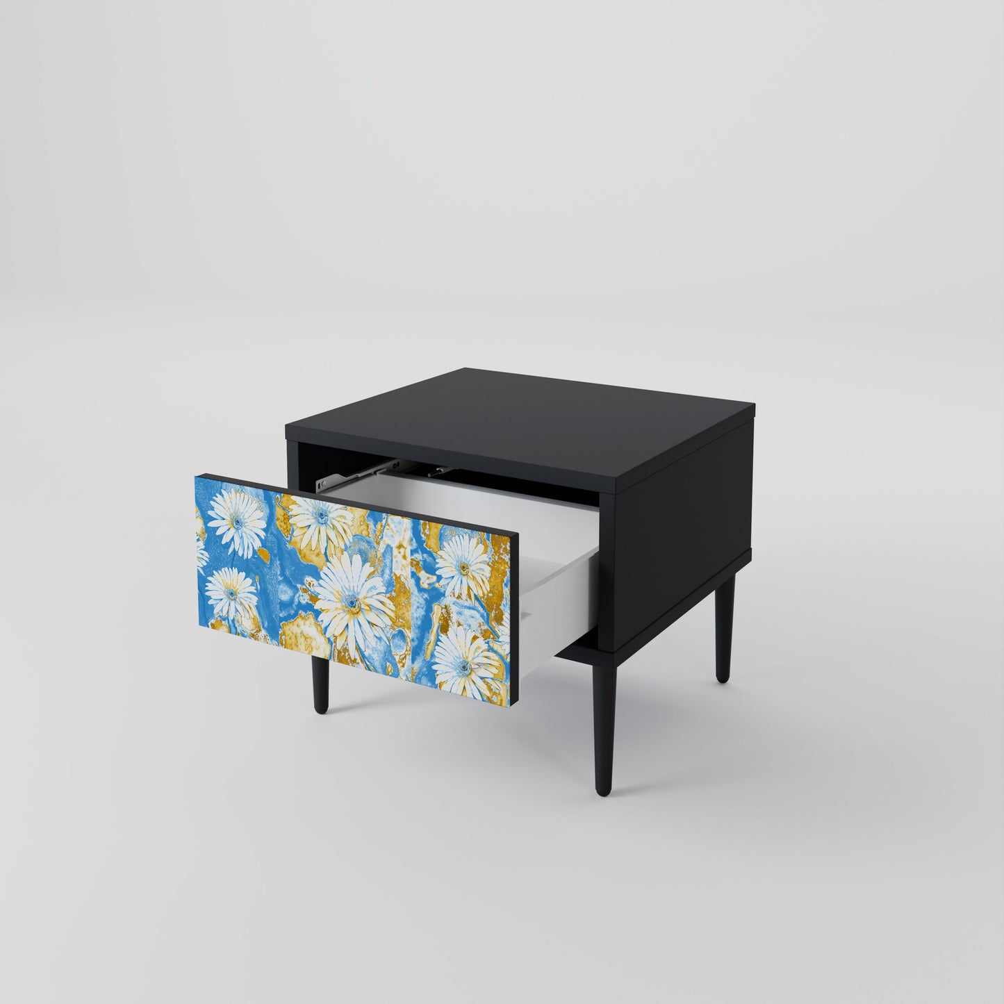 DAISY LUXE nattduksbord i svart finish