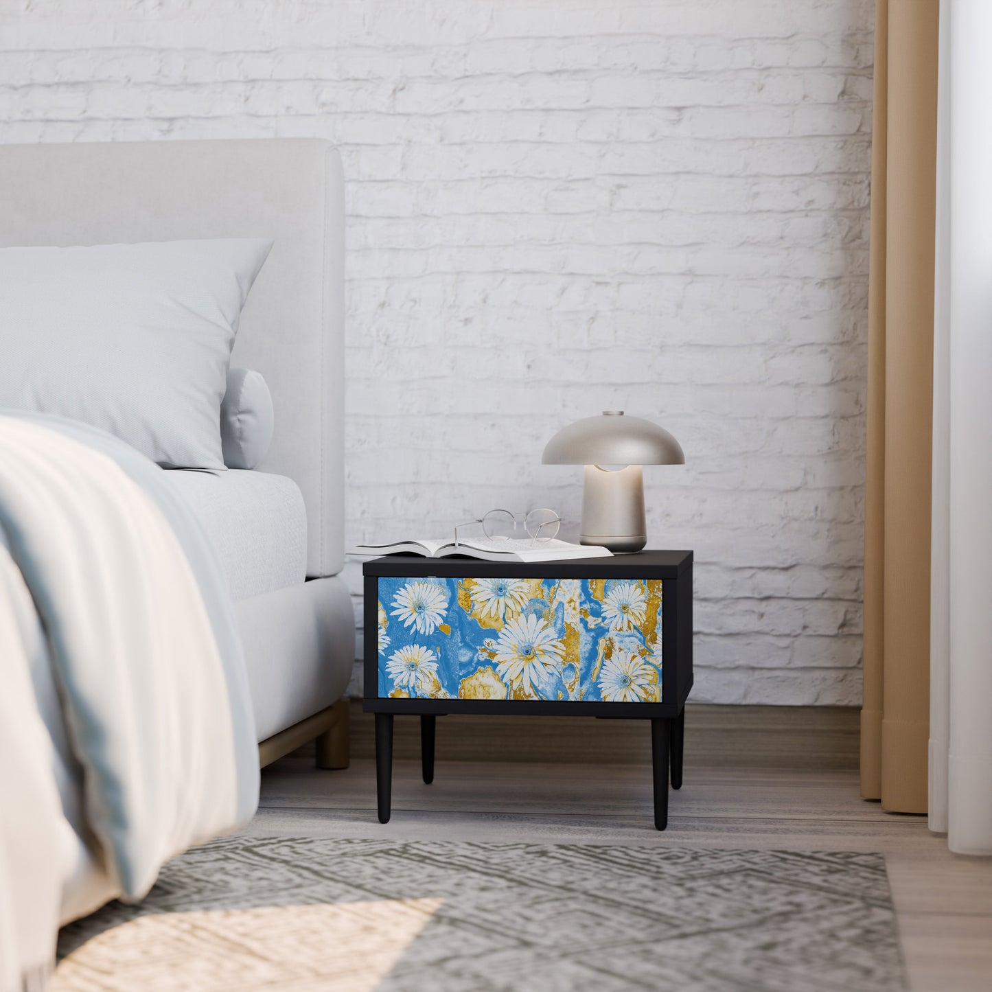 DAISY LUXE nattduksbord i svart finish